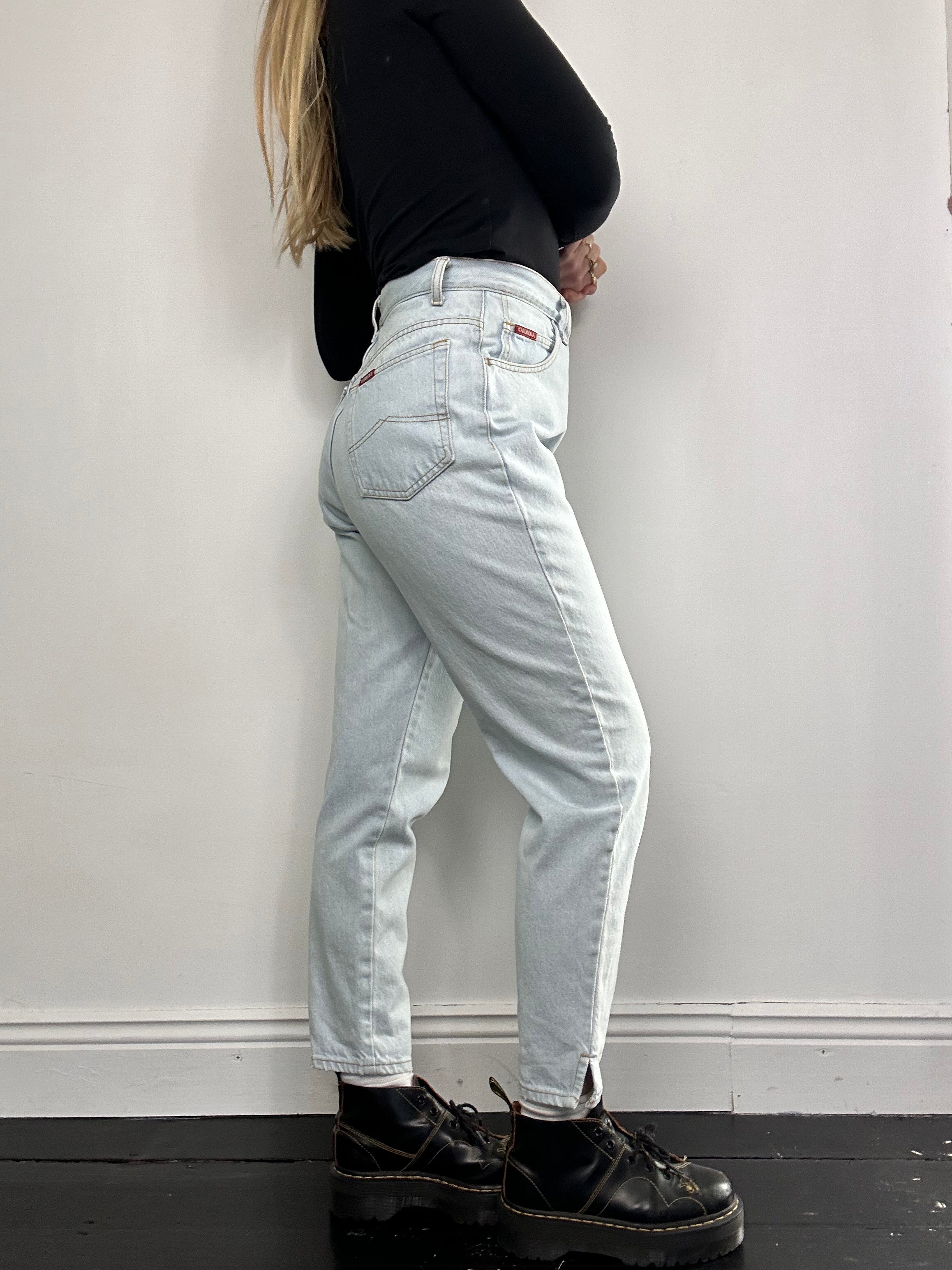 High Waisted 80's Denim Jeans Size 28" Waist
