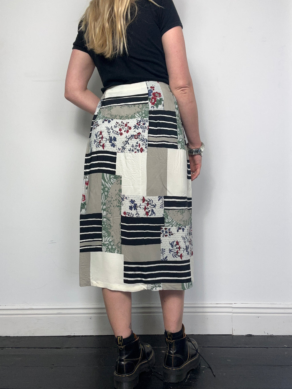 Patchwork Wrap Skirt Size 10