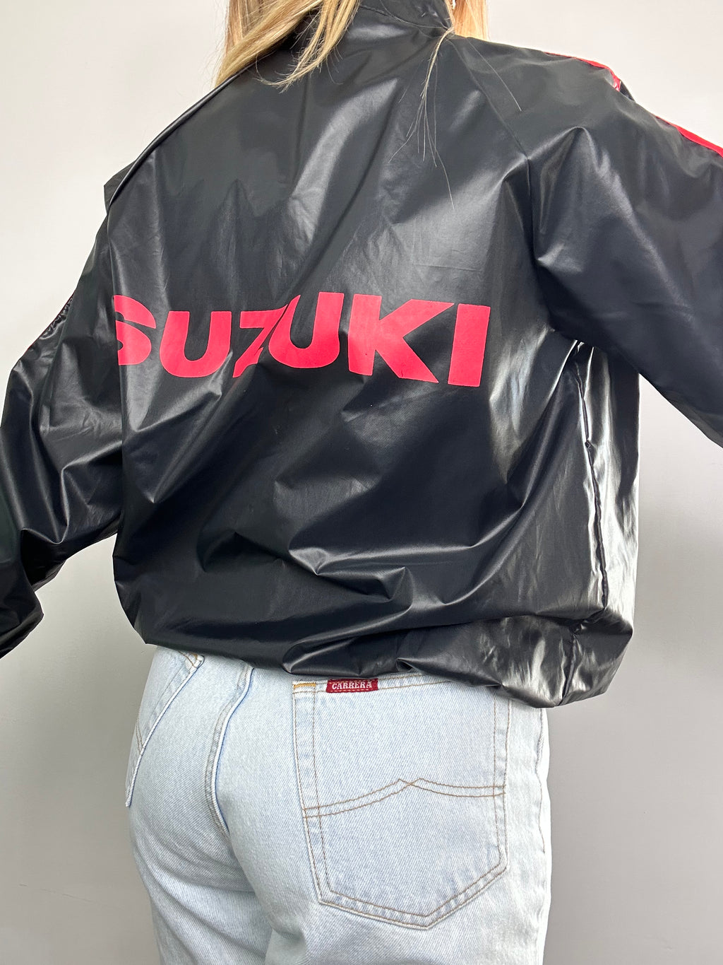 Black Suzuki Bomber Jacket Size 10