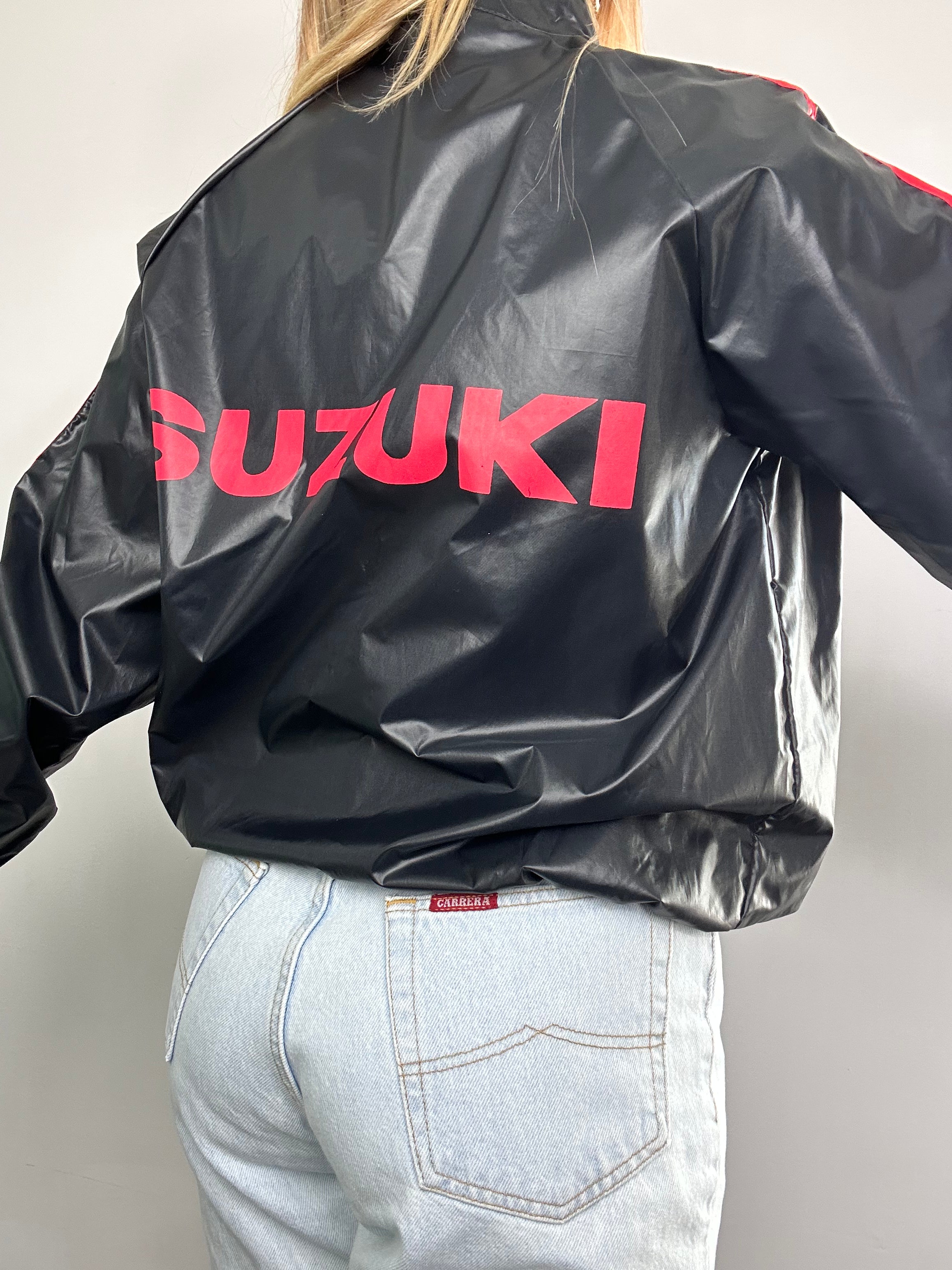 Black Suzuki Bomber Jacket Size 10