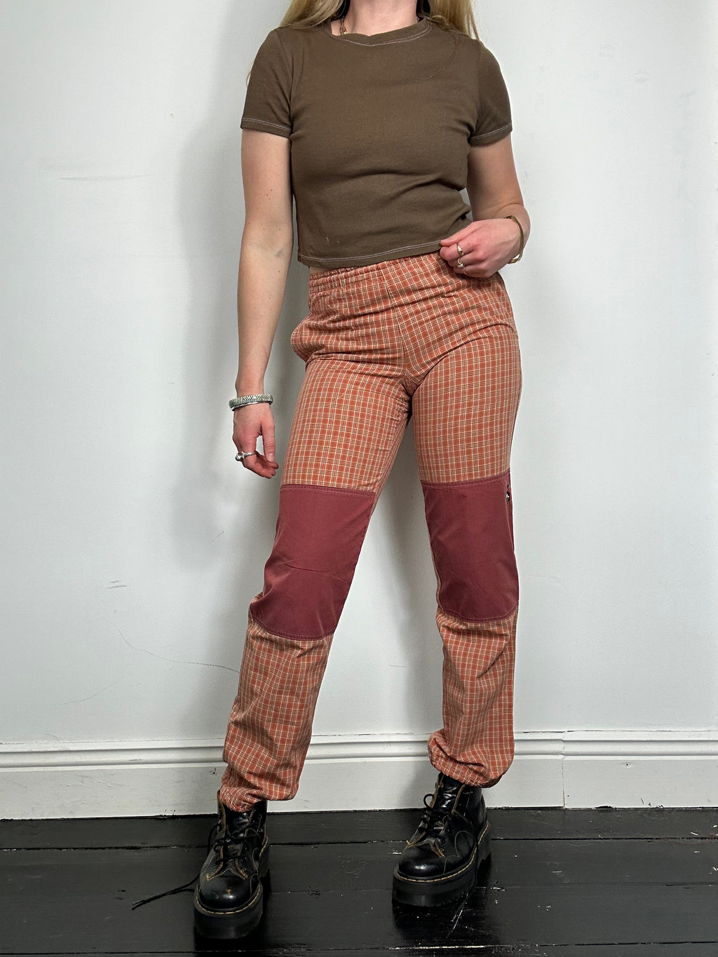 Rock Climbing Tartan Pants Size 8