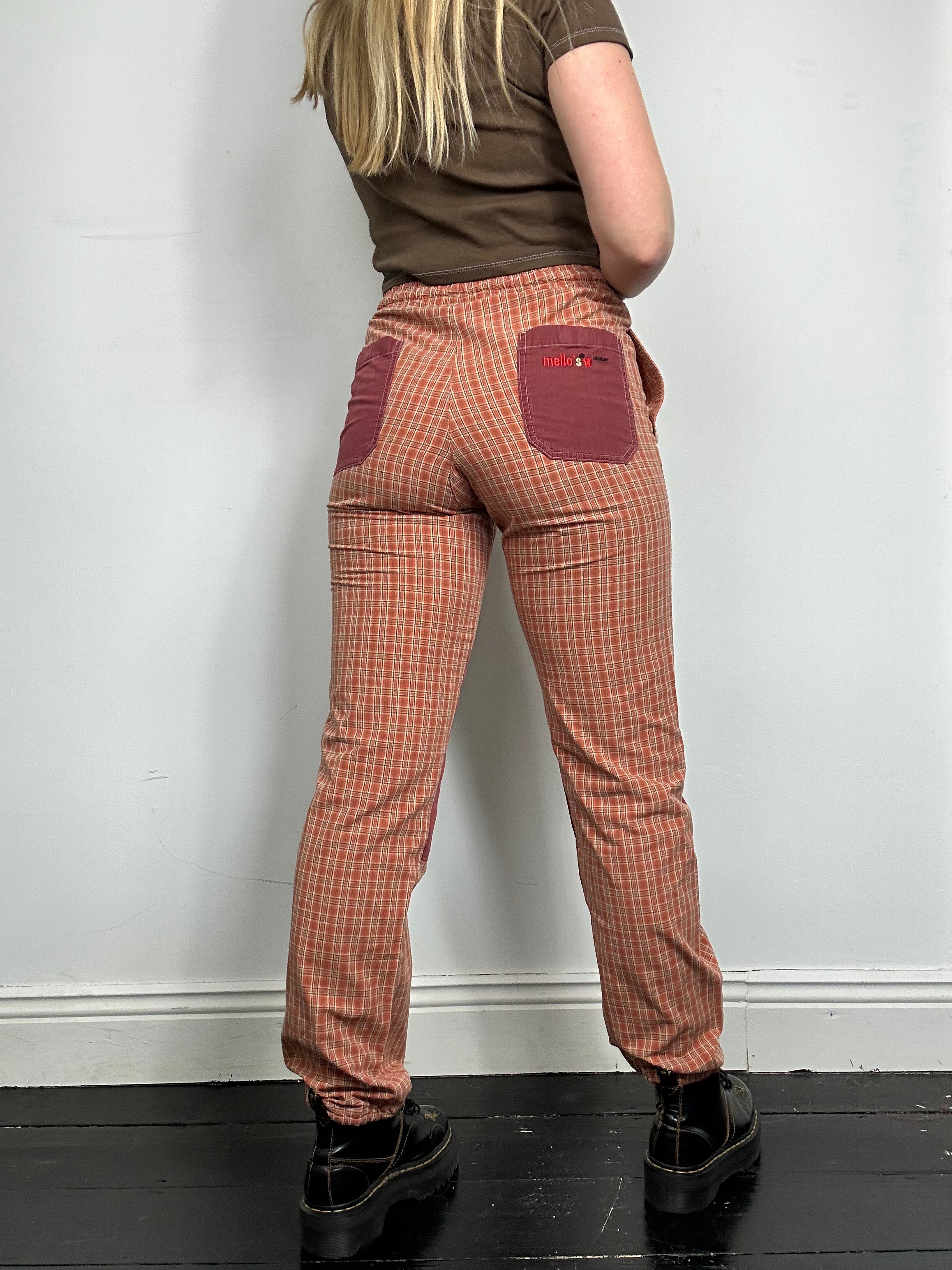 Rock Climbing Tartan Pants Size 8