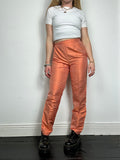 90's Peach High Waisted Silk Pants Size 8