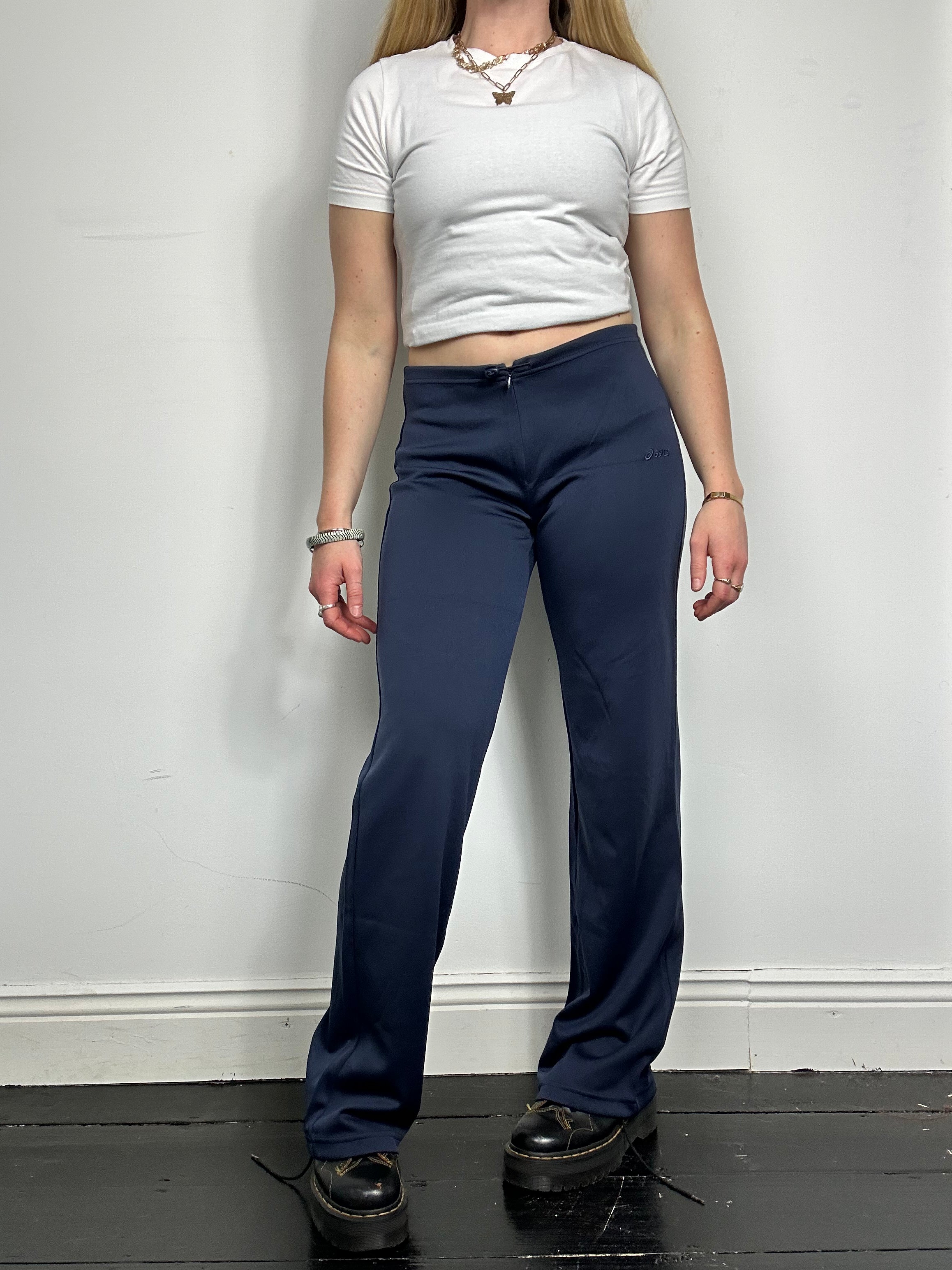 Asics Navy Flares Size 10