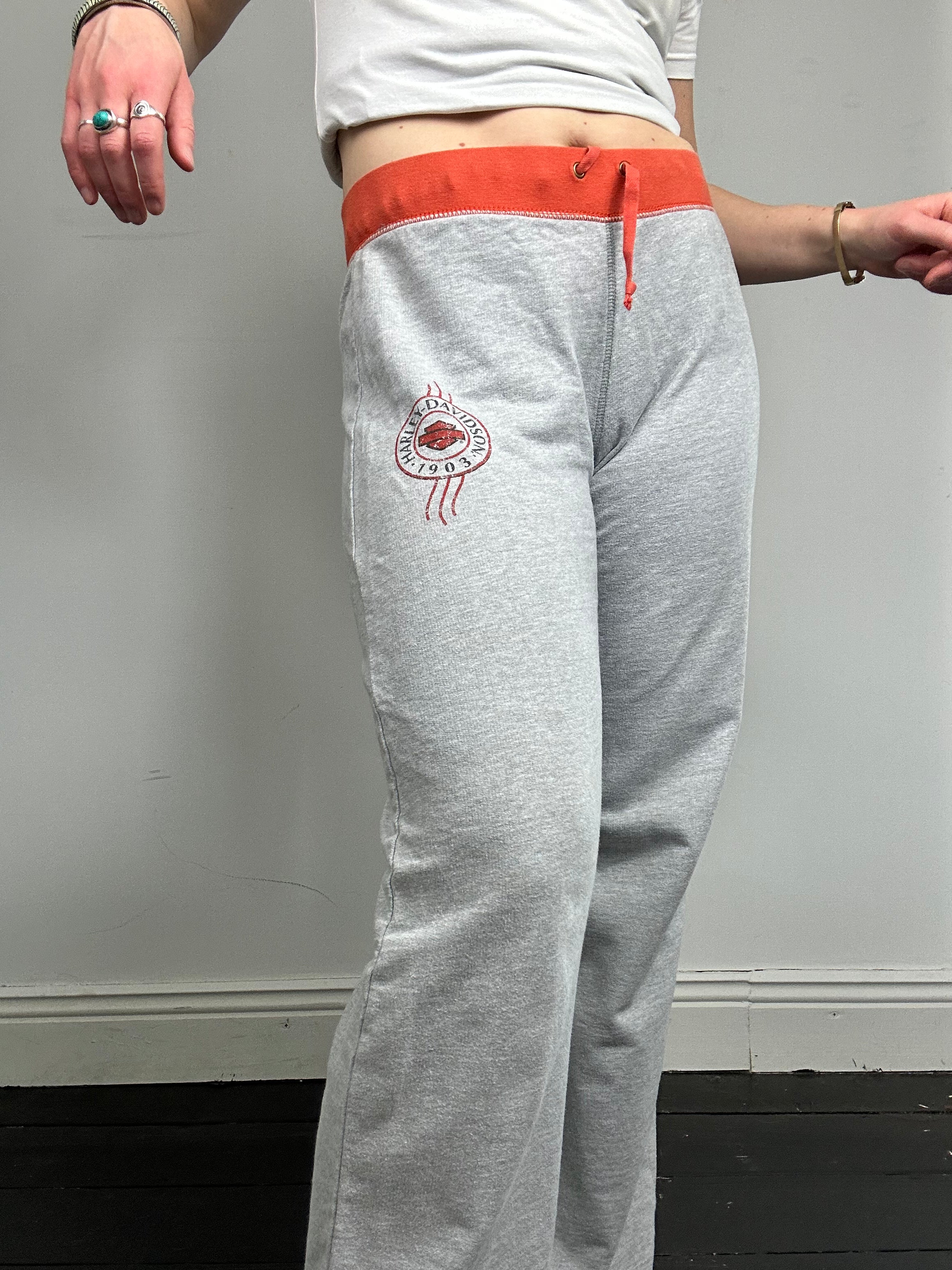 Harley Davidson Grey Joggers Size 10