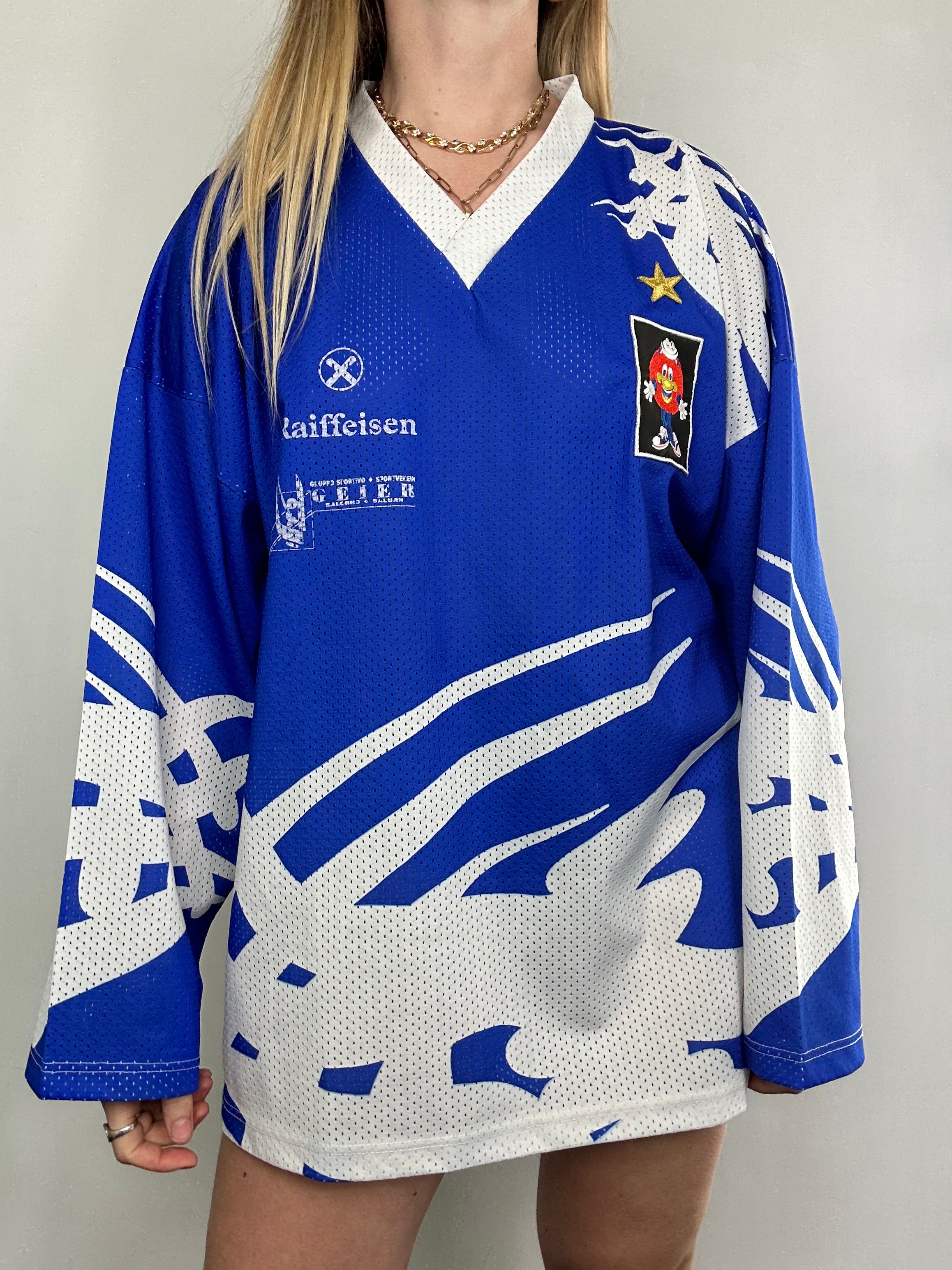 Blue And White Hockey Jersey Size xl