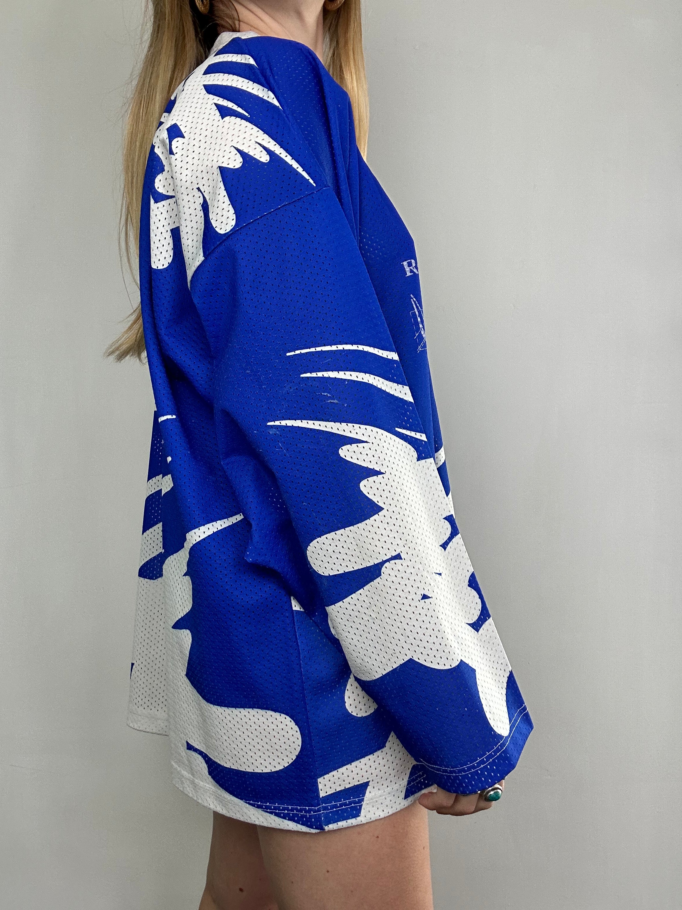 Blue And White Hockey Jersey Size xl