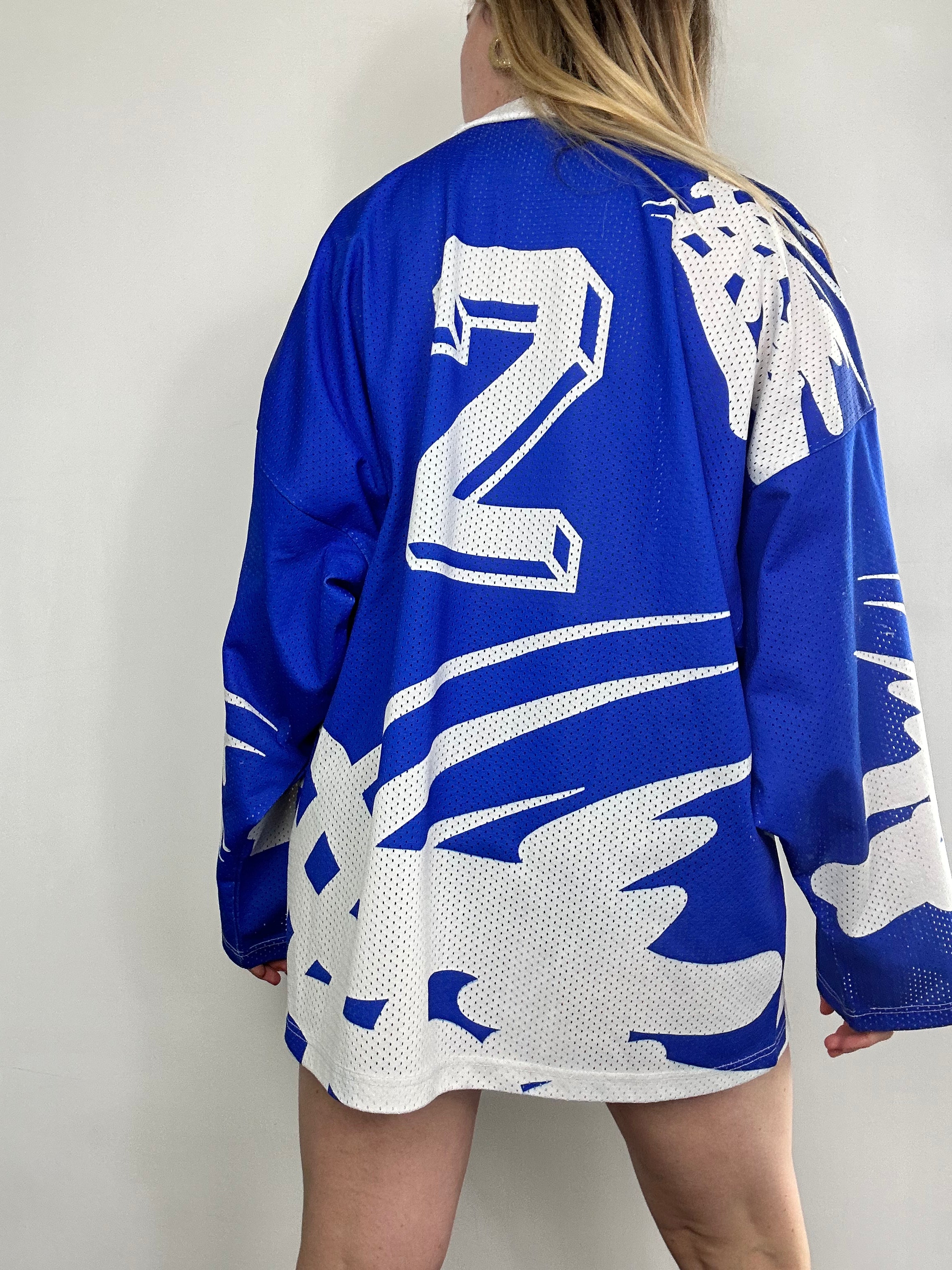 Blue And White Hockey Jersey Size xl