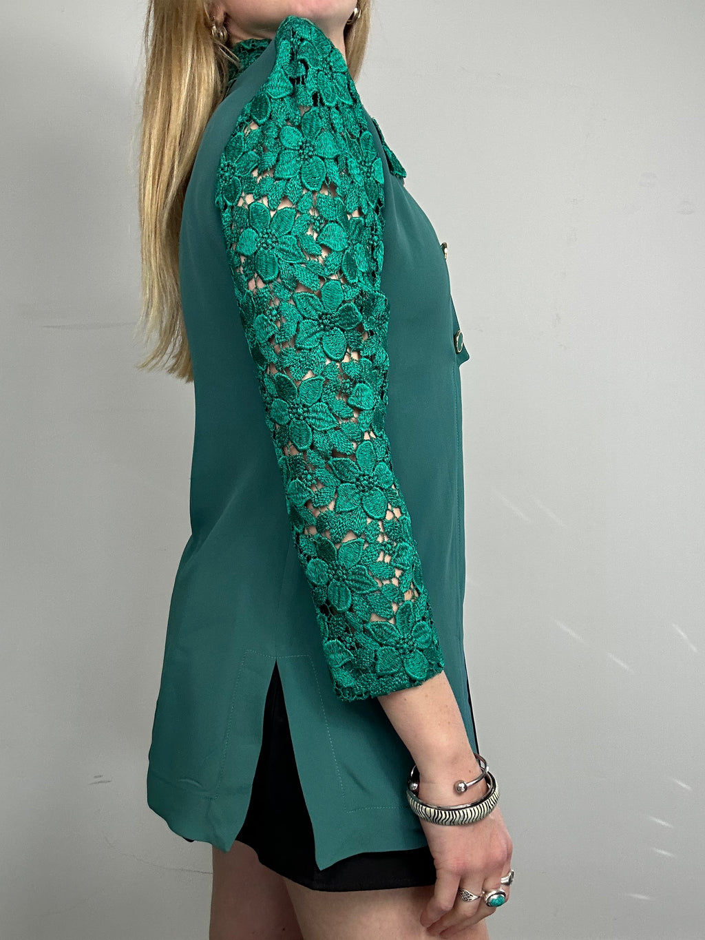 Lace 80's Green Blazer Size 10