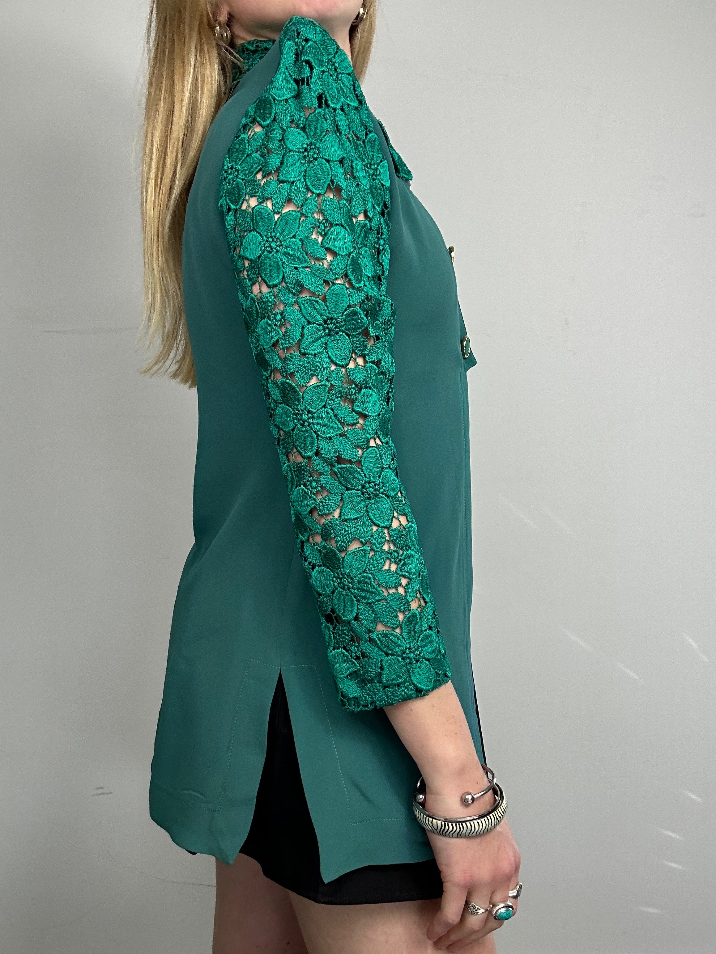 Lace 80's Green Blazer Size 10