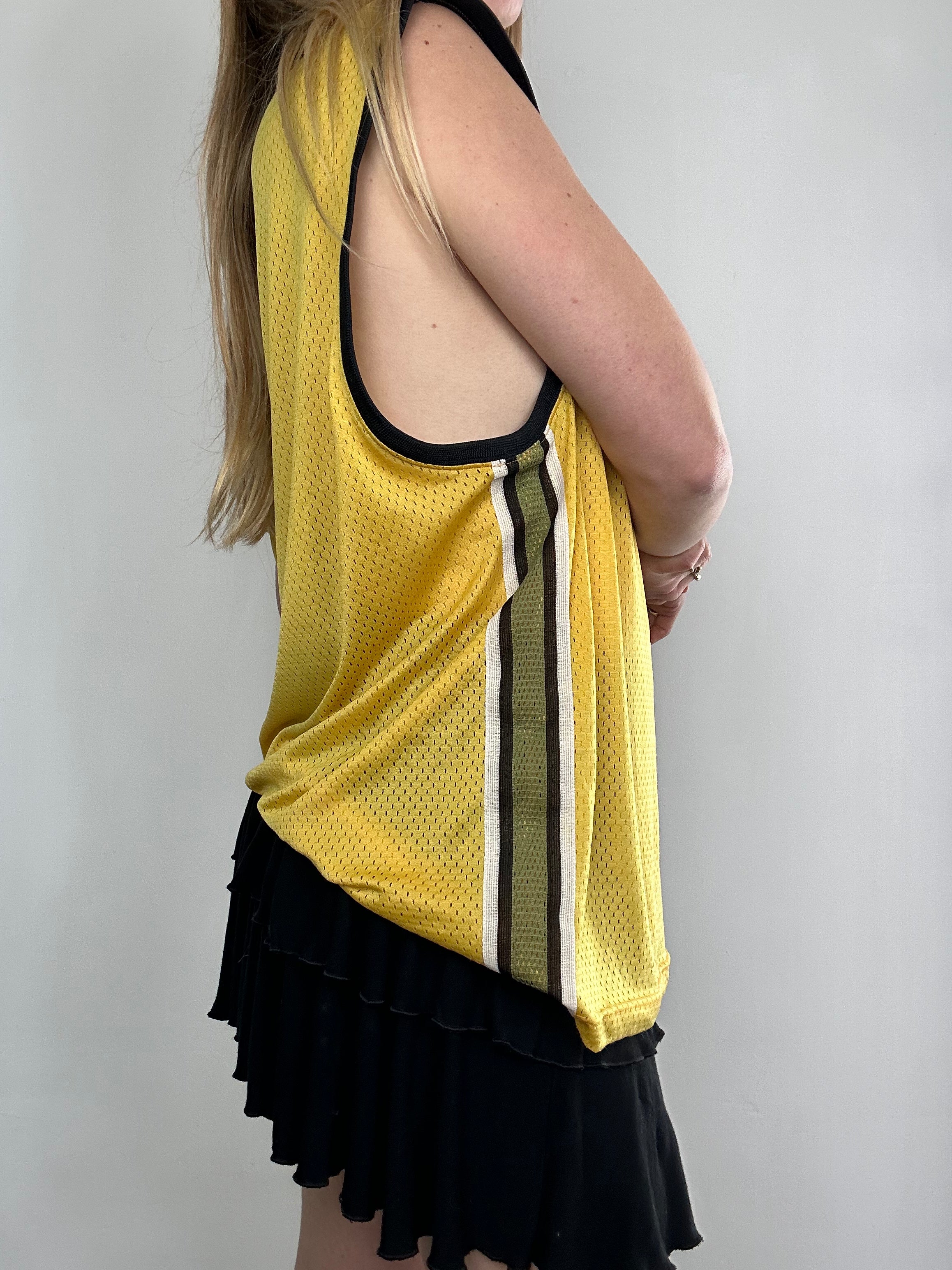 Yellow Nike Baskeball Jersey Size L