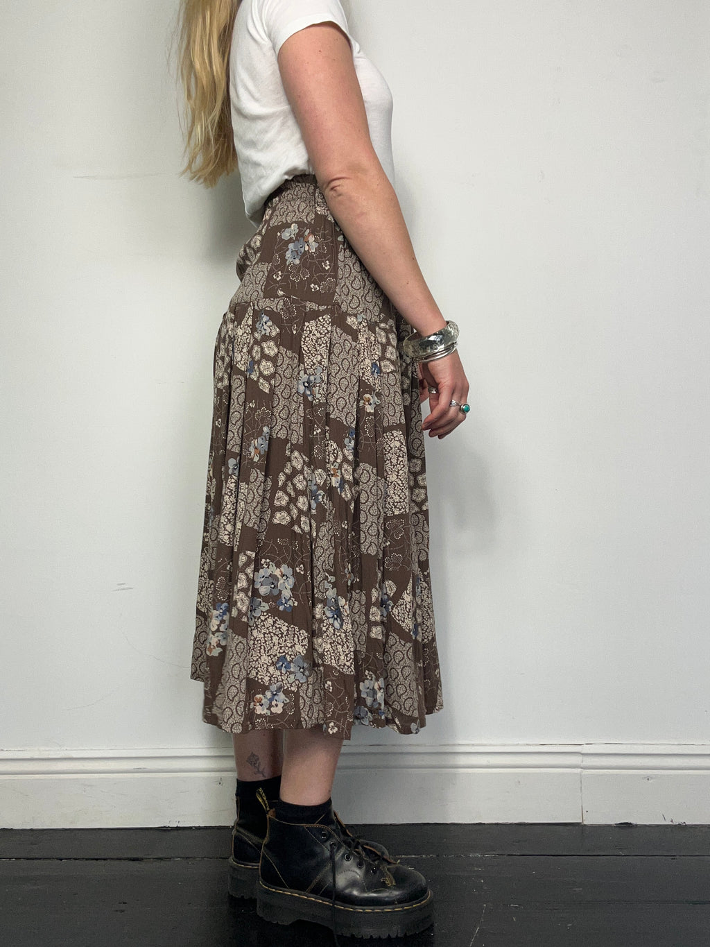 Brown 90's Midi Skirt Size 10/12