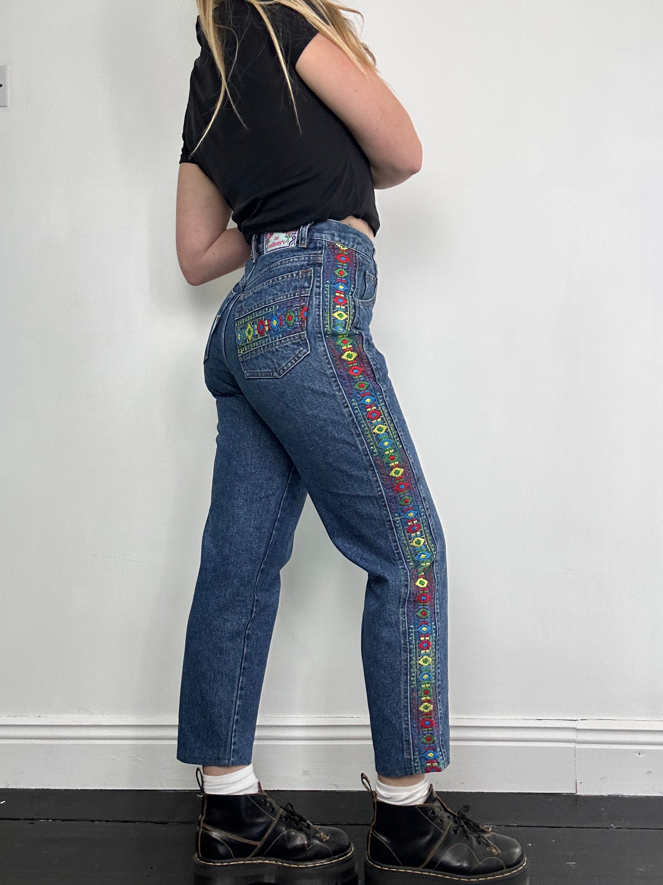 Indago embroidered Denim jeans Size 8