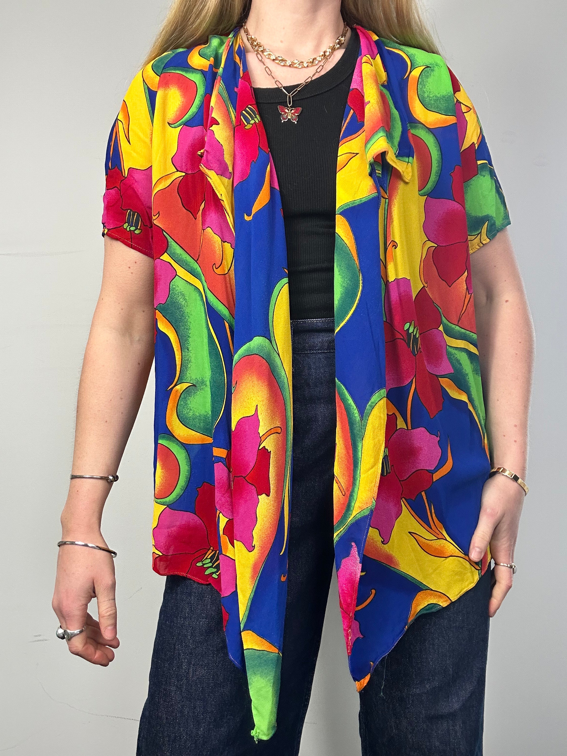 80's Floral Shirt Size 10