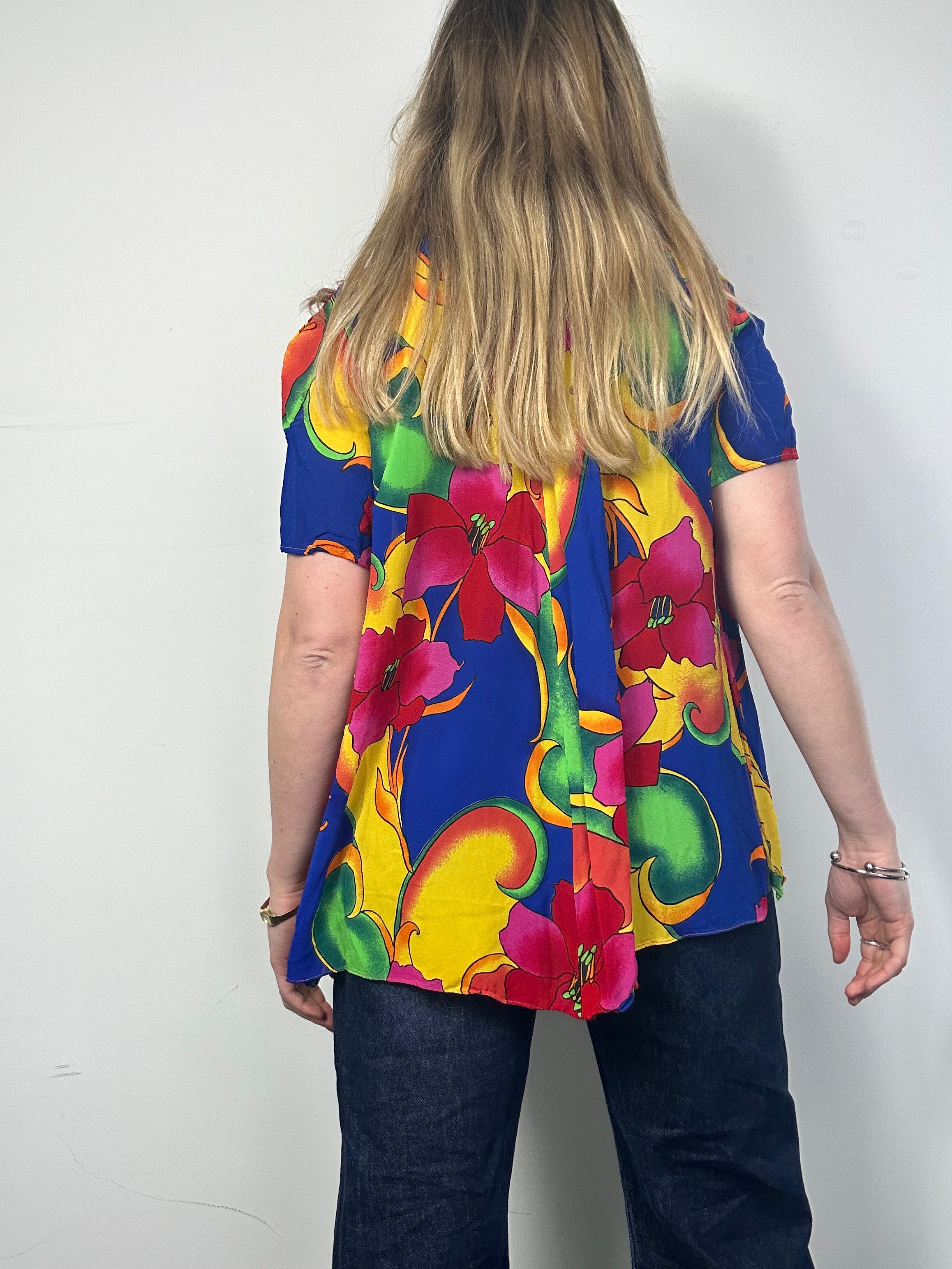 80's Floral Shirt Size 10