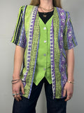 80's Lime Green Shirt Size 12