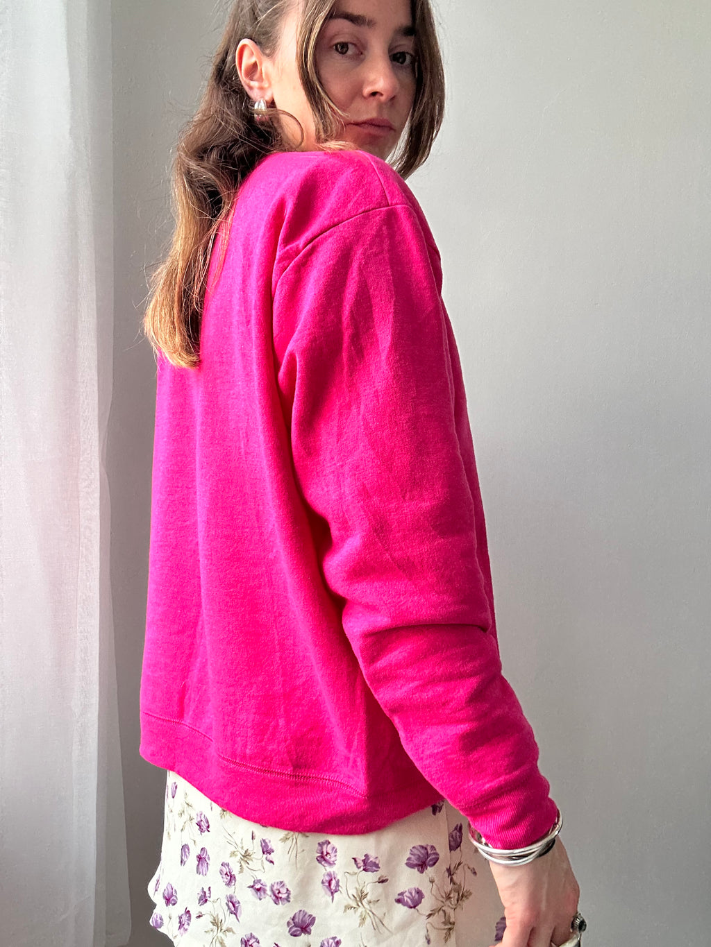 Pink Spice Spiral Sweater Size S