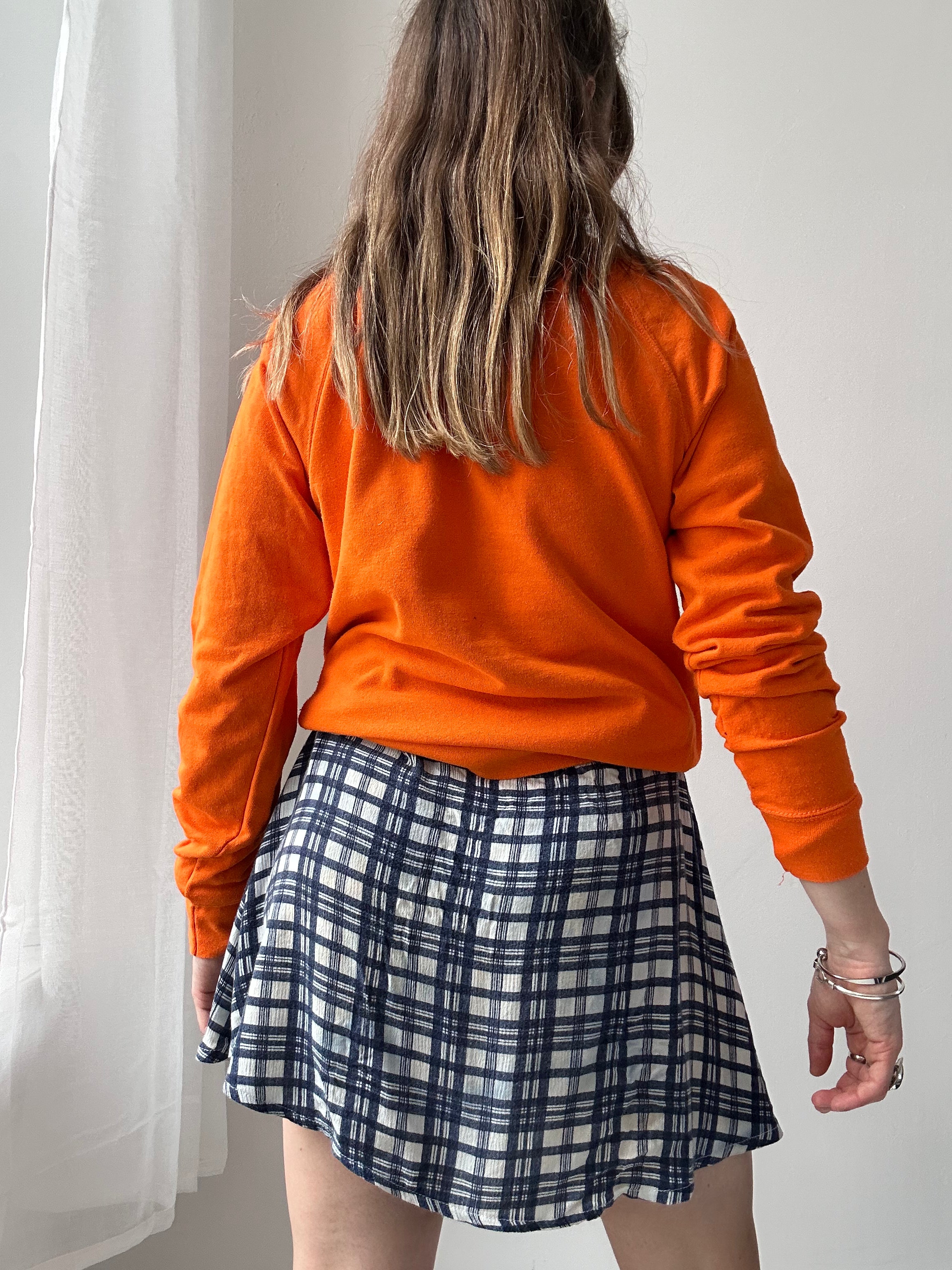 Orange Spice Spiral Sweater Size S