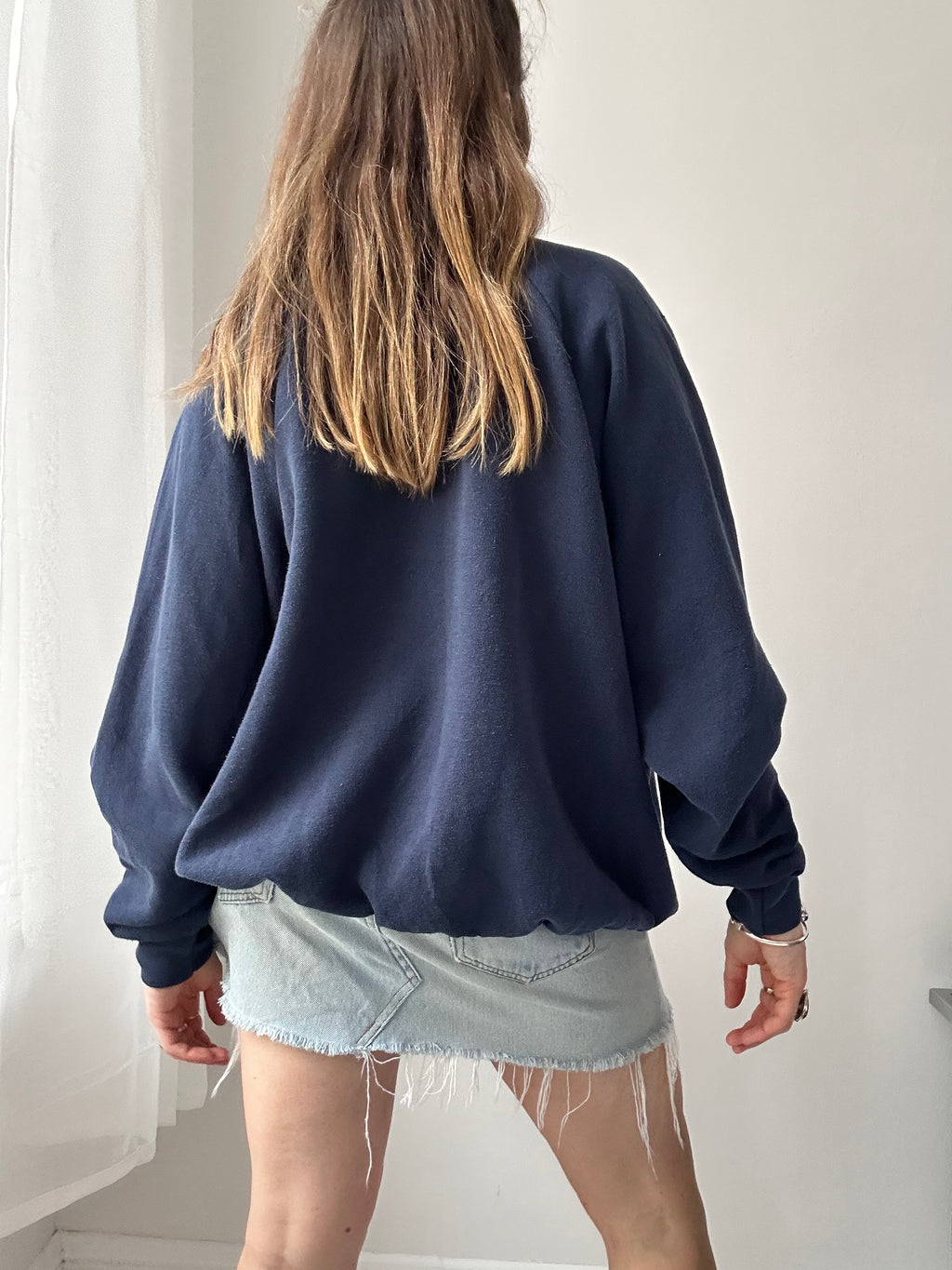 Spice Spiral Navy Sweater Size L