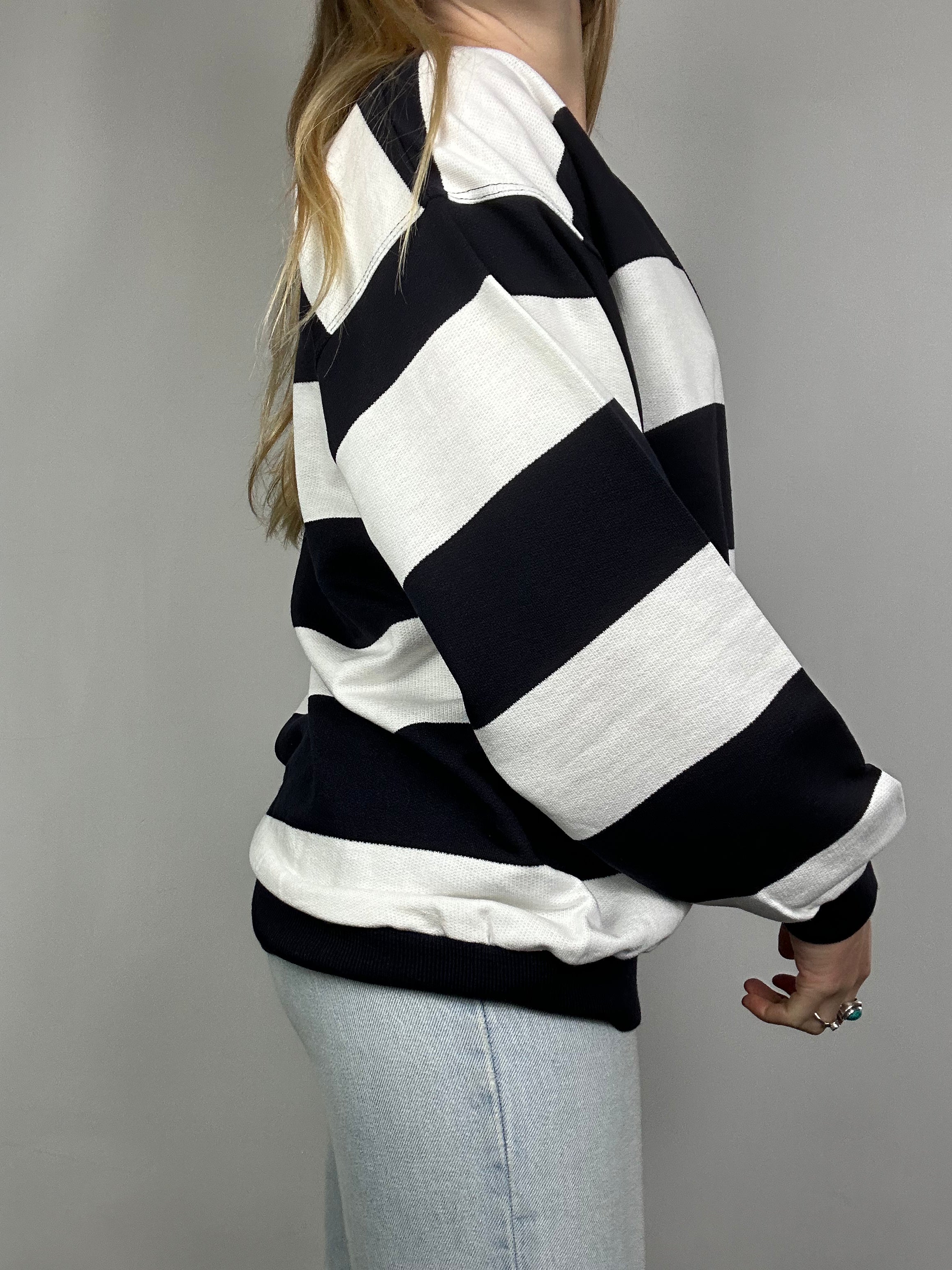Striped 80's Cotton Cardi Siez M
