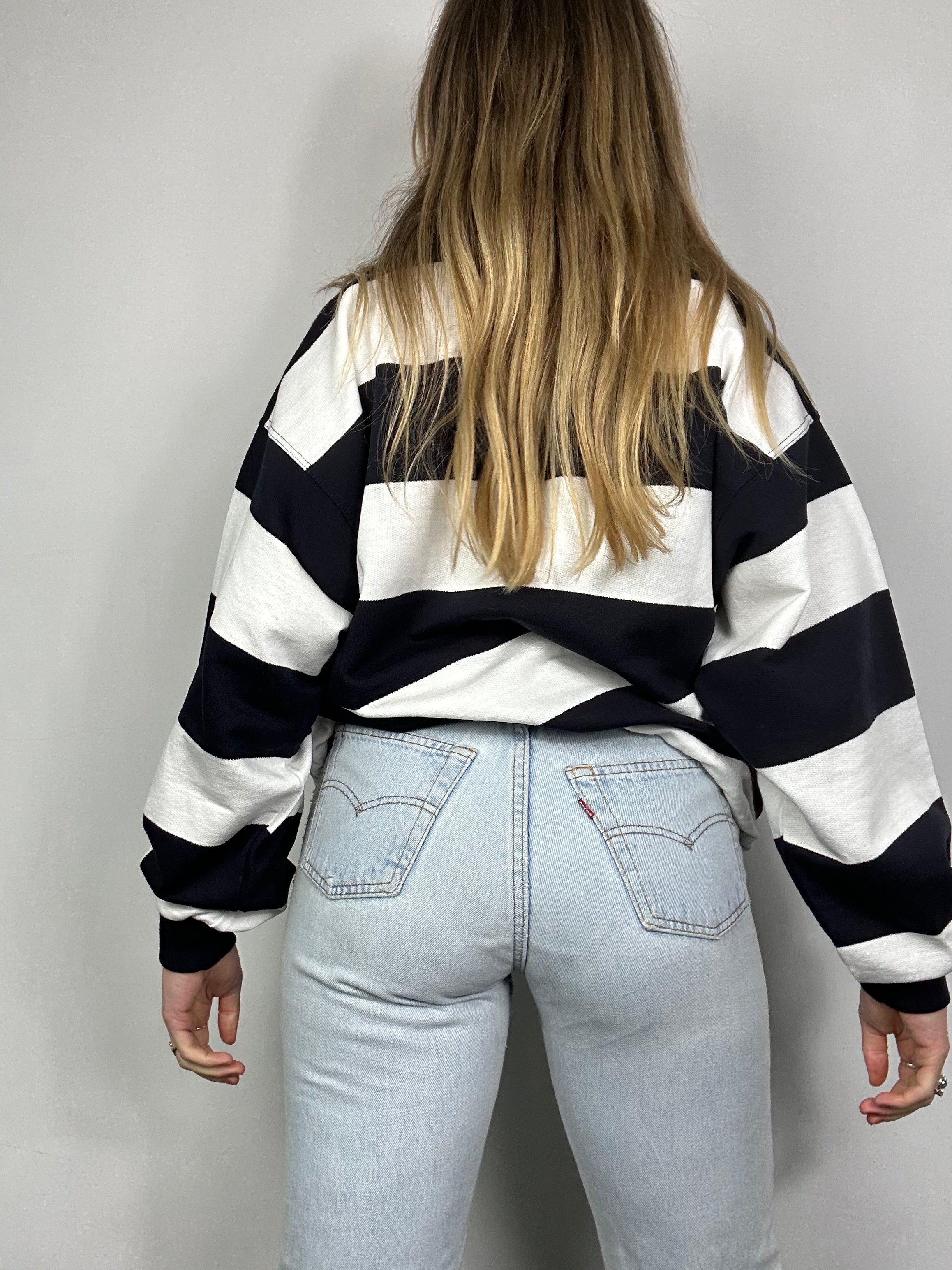 Striped 80's Cotton Cardi Siez M