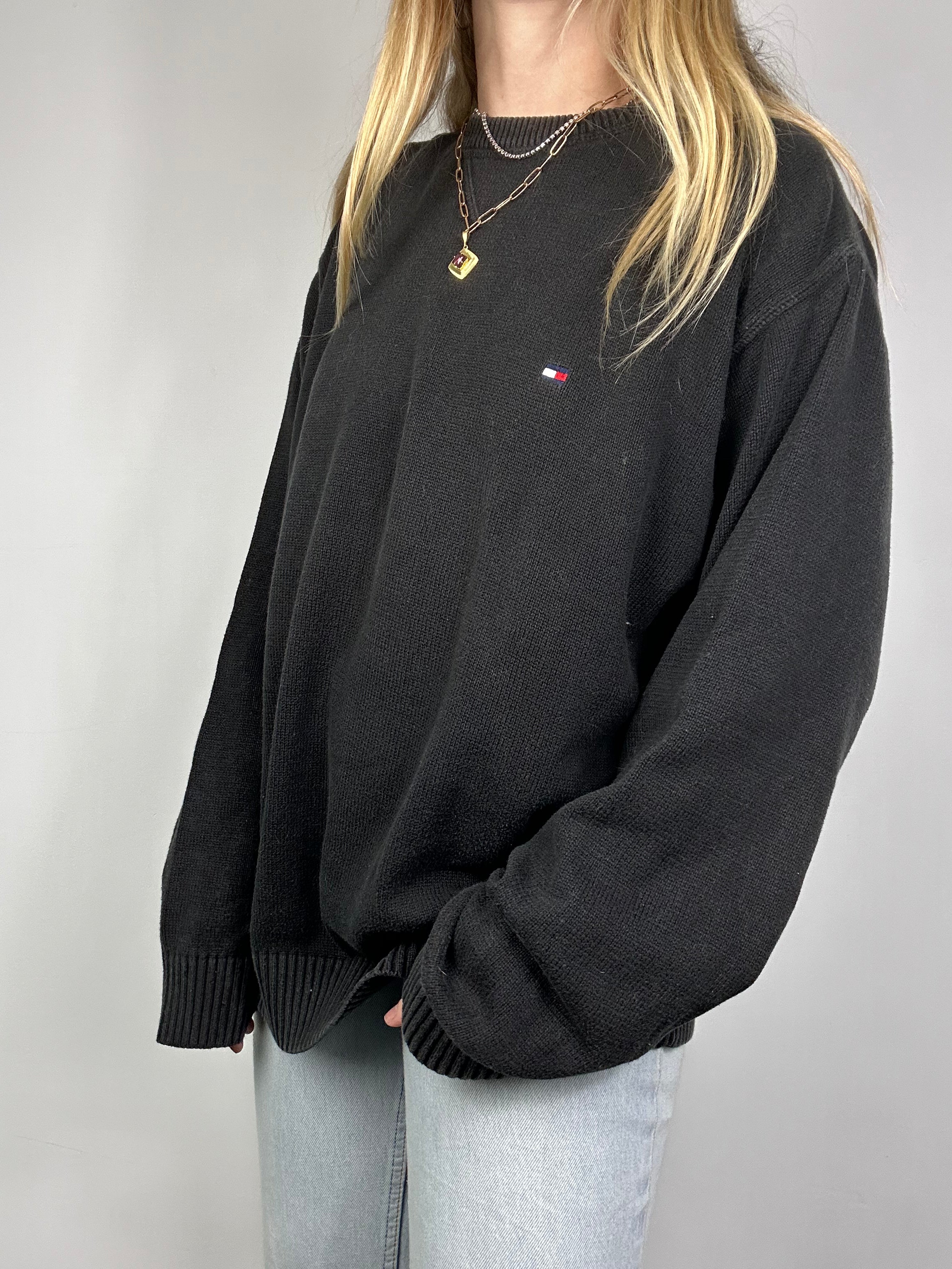 Tommy Hilfiger Black knit Sweater Size L