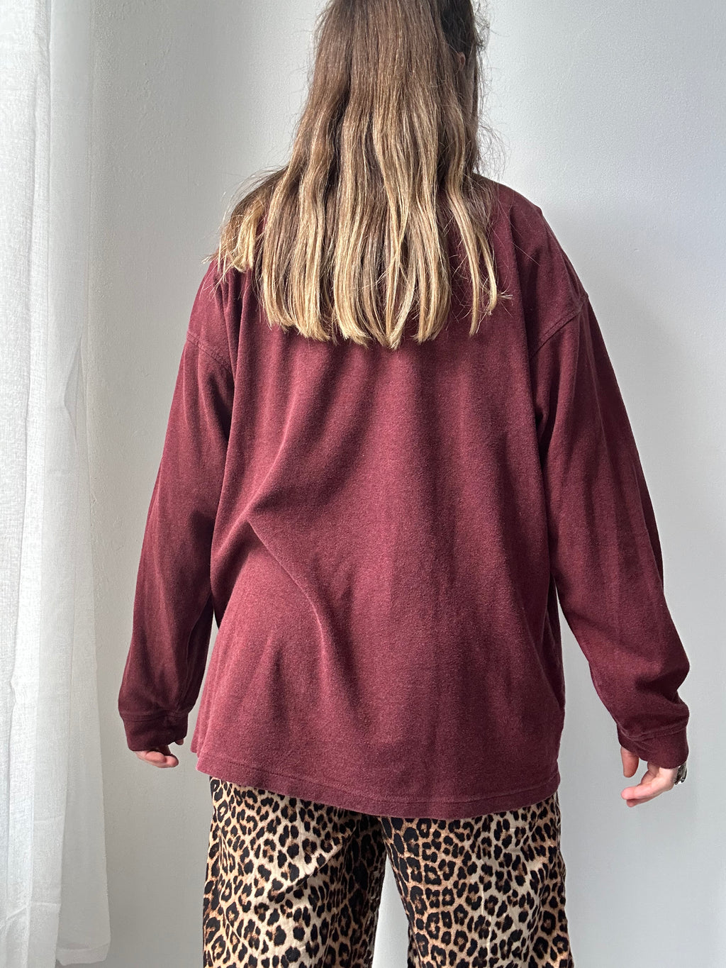 Burgundy Spice Spiral Sweater Size Xl