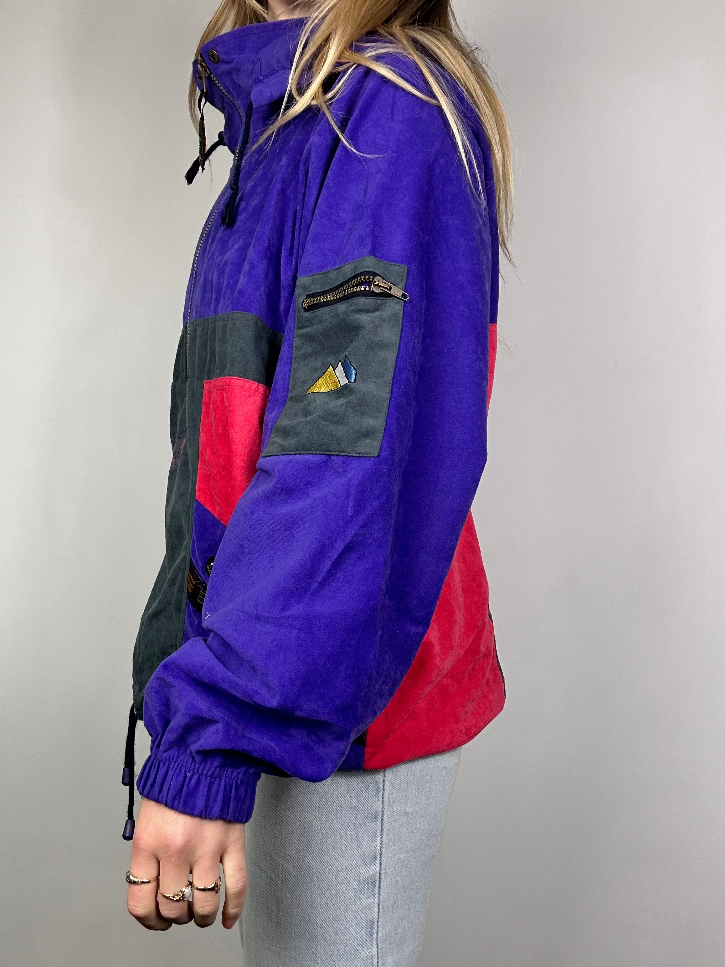 Half Zip 80's Windbreaker Size M