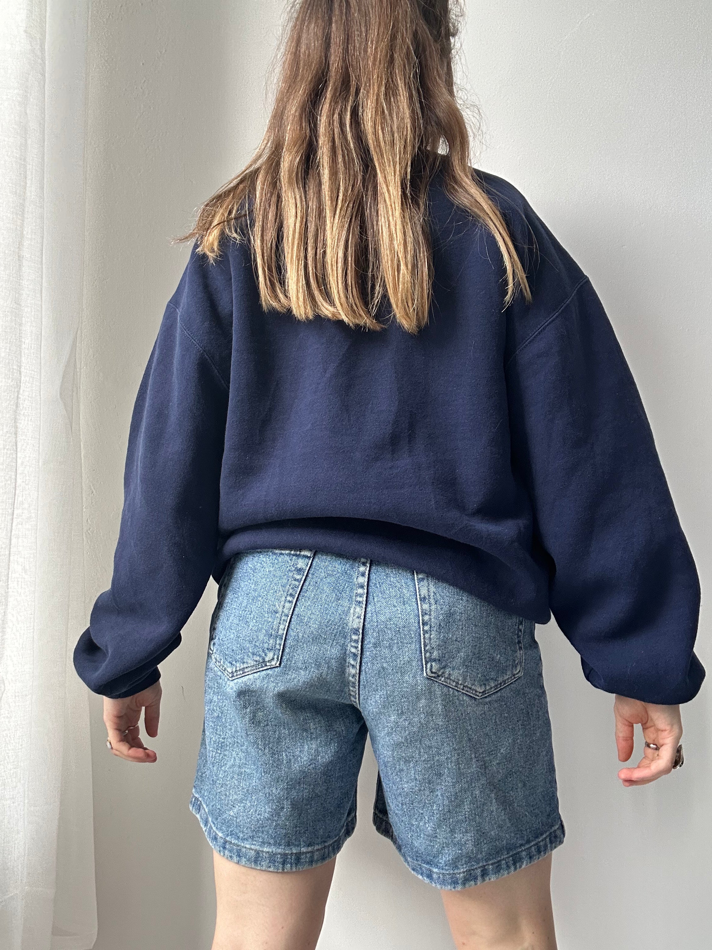 Navy Spice Spiral Sweater Size M