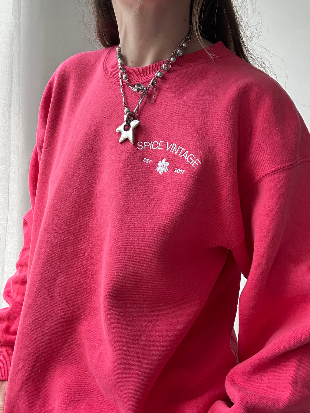Pink Spice Spiral Sweater Size M