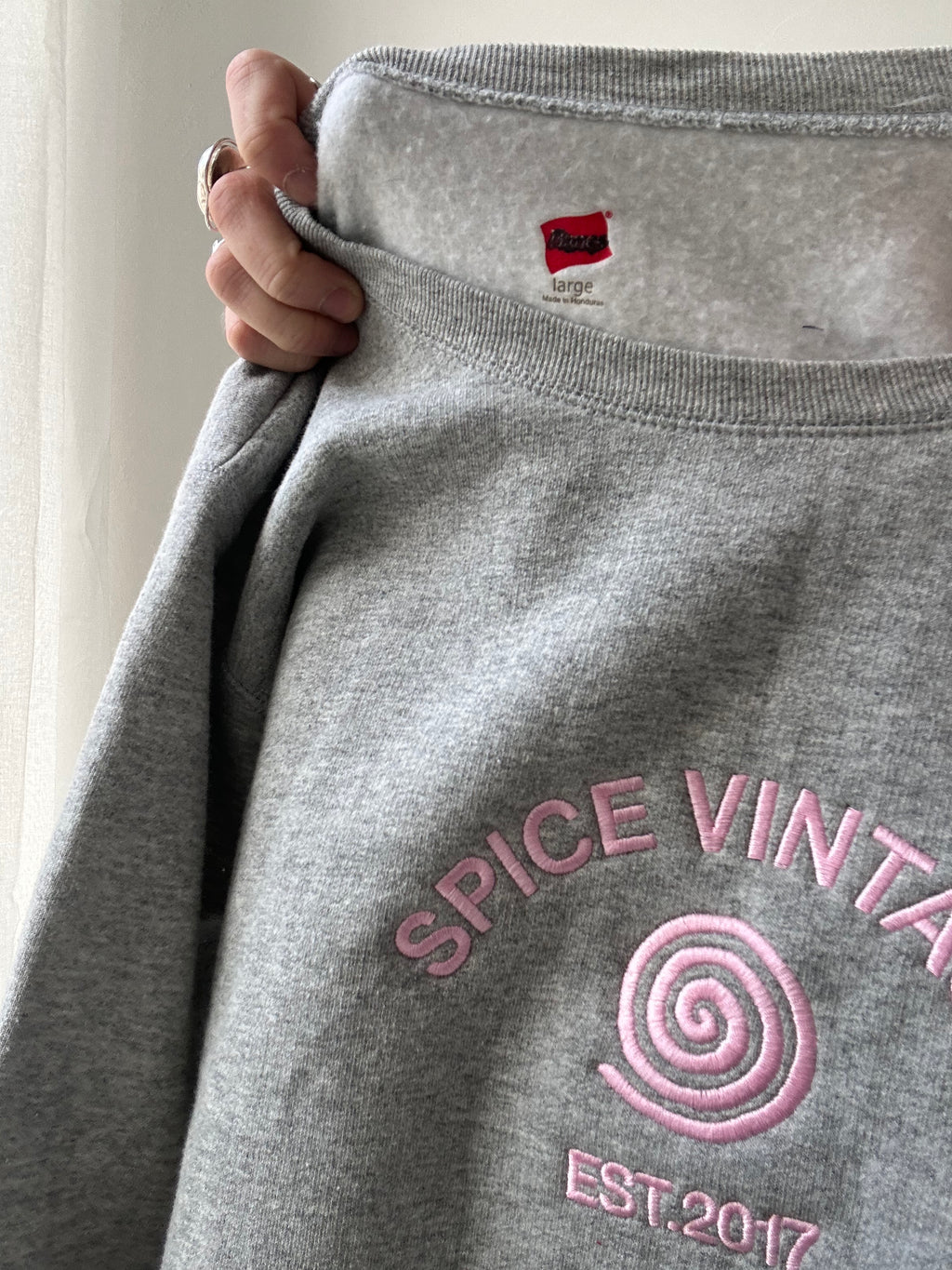 Grey Spice Spiral Sweater Size S