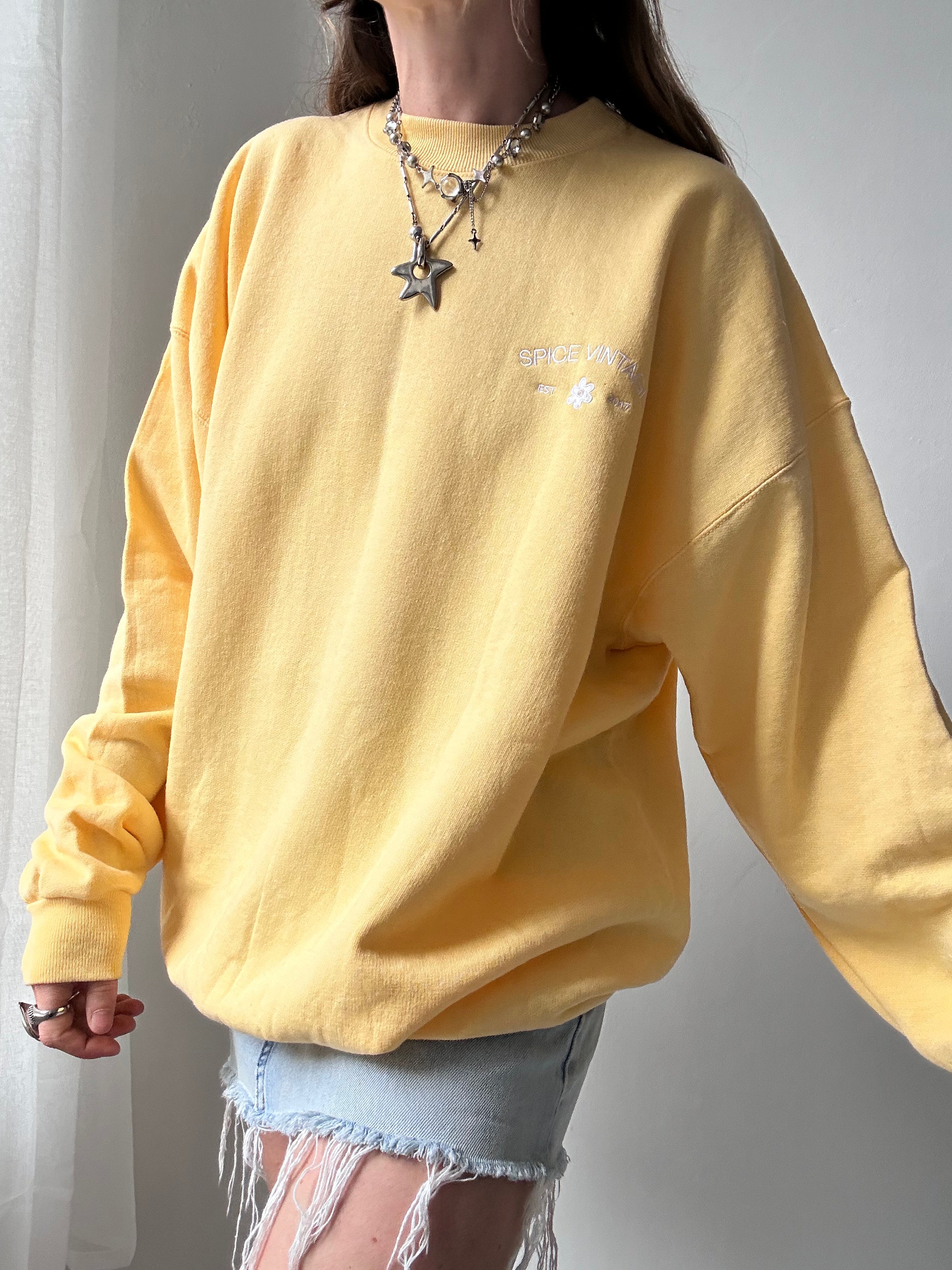 Lemon Spice Spiral Sweater Size Xl