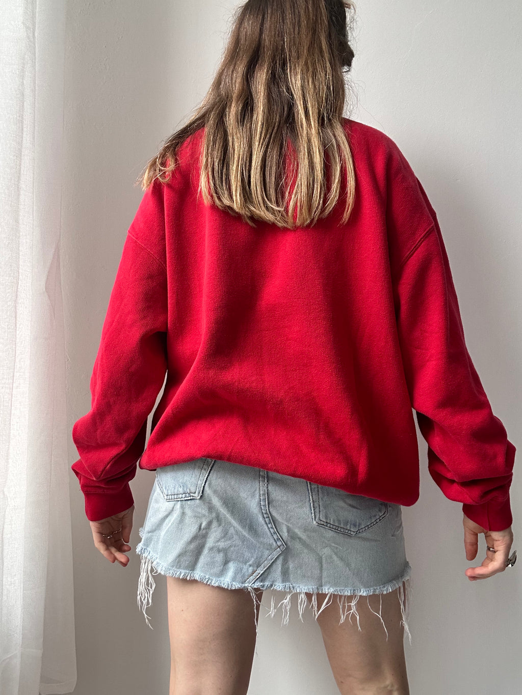 Red Spiral Sweater Size M