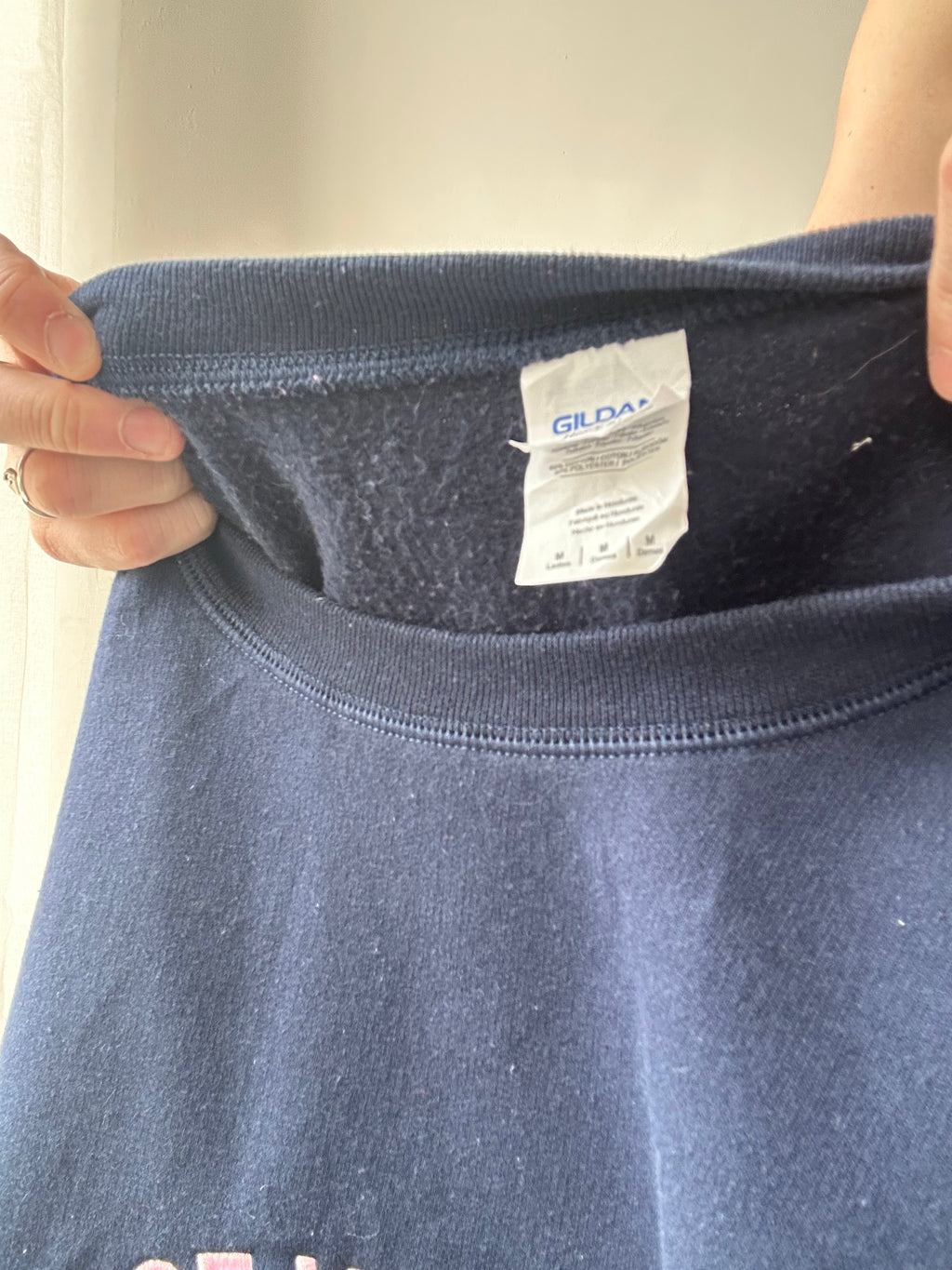 Navy Spiral Sweater Size S