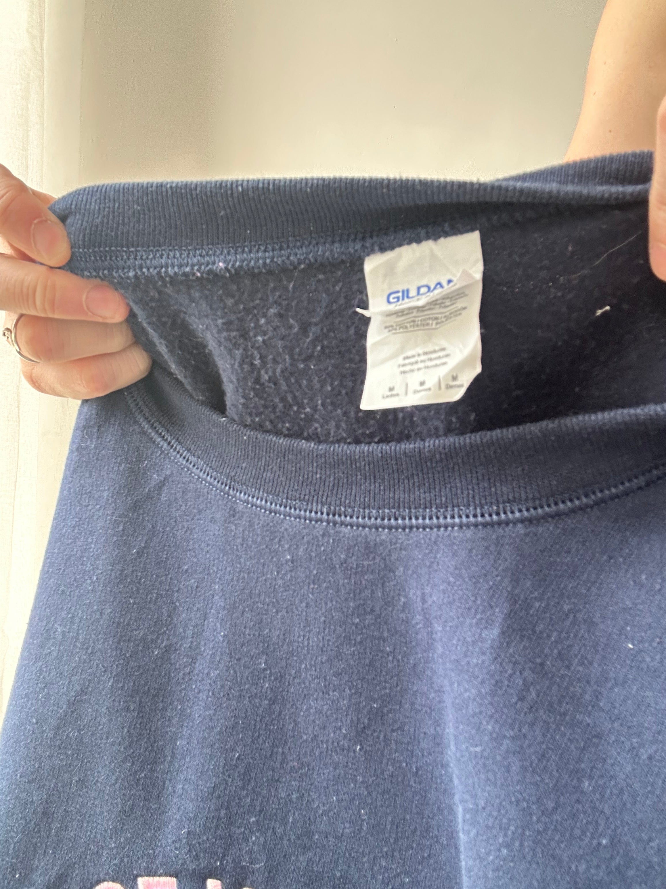 Navy Spiral Sweater Size S