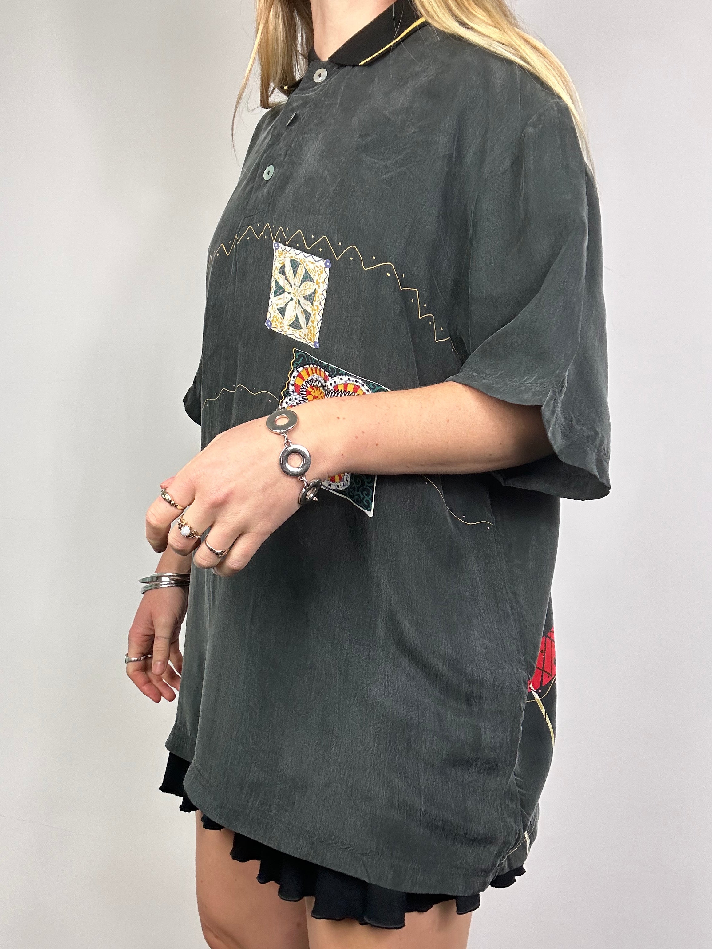 Silk 80's Polo Tee Size L