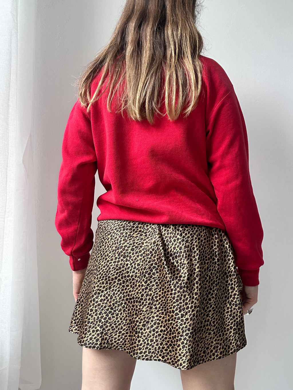 Red Spice Spiral Sweater Size S