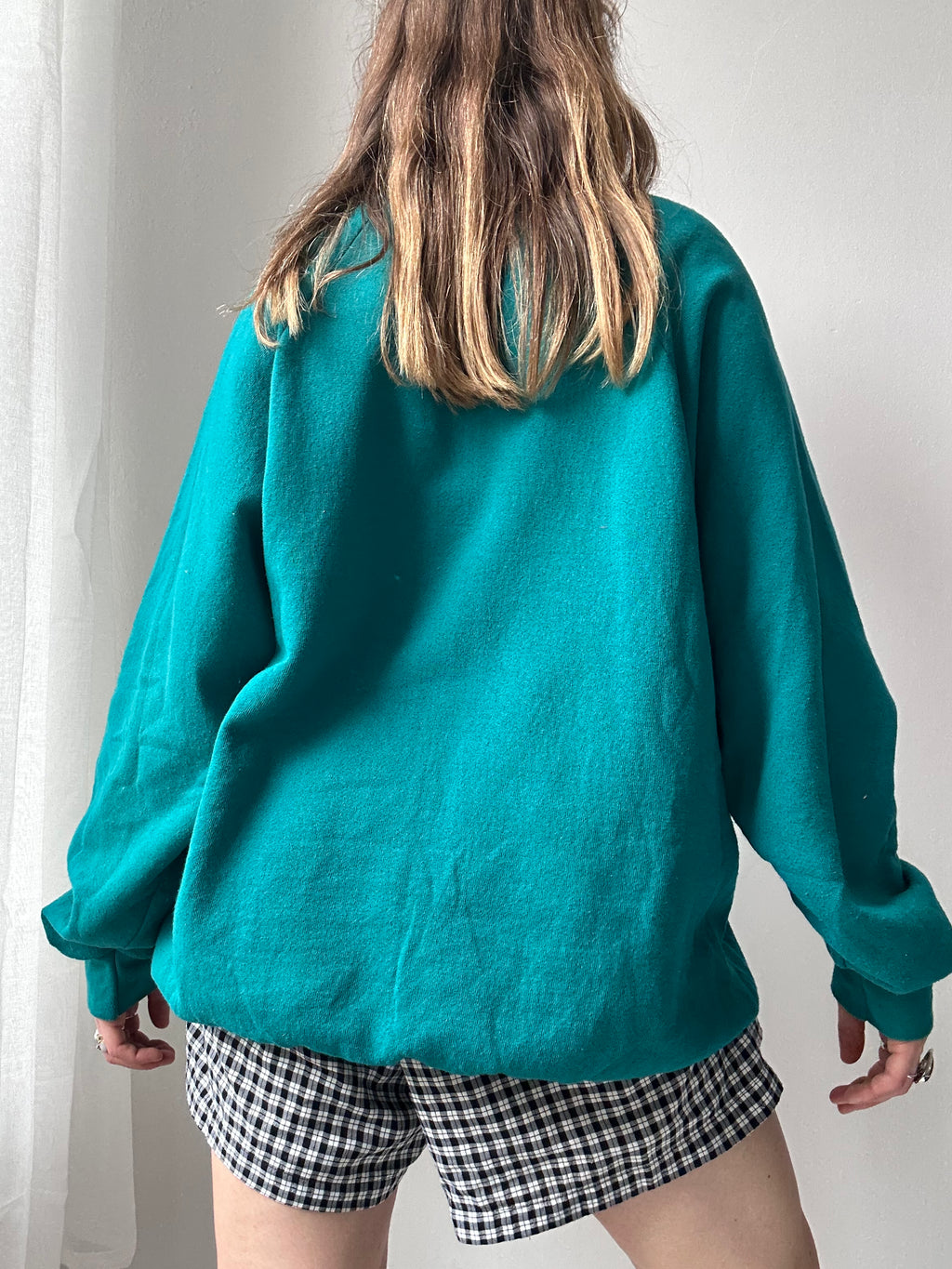Teal Spice Spiral Sweater Size L