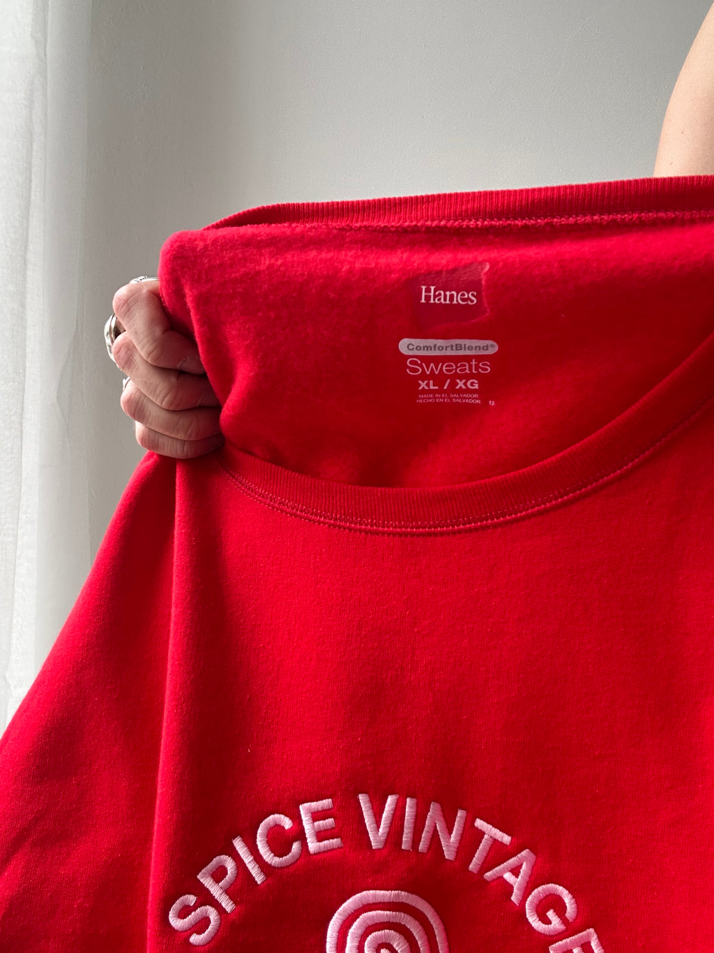 Red Spice Spiral Sweater Size M