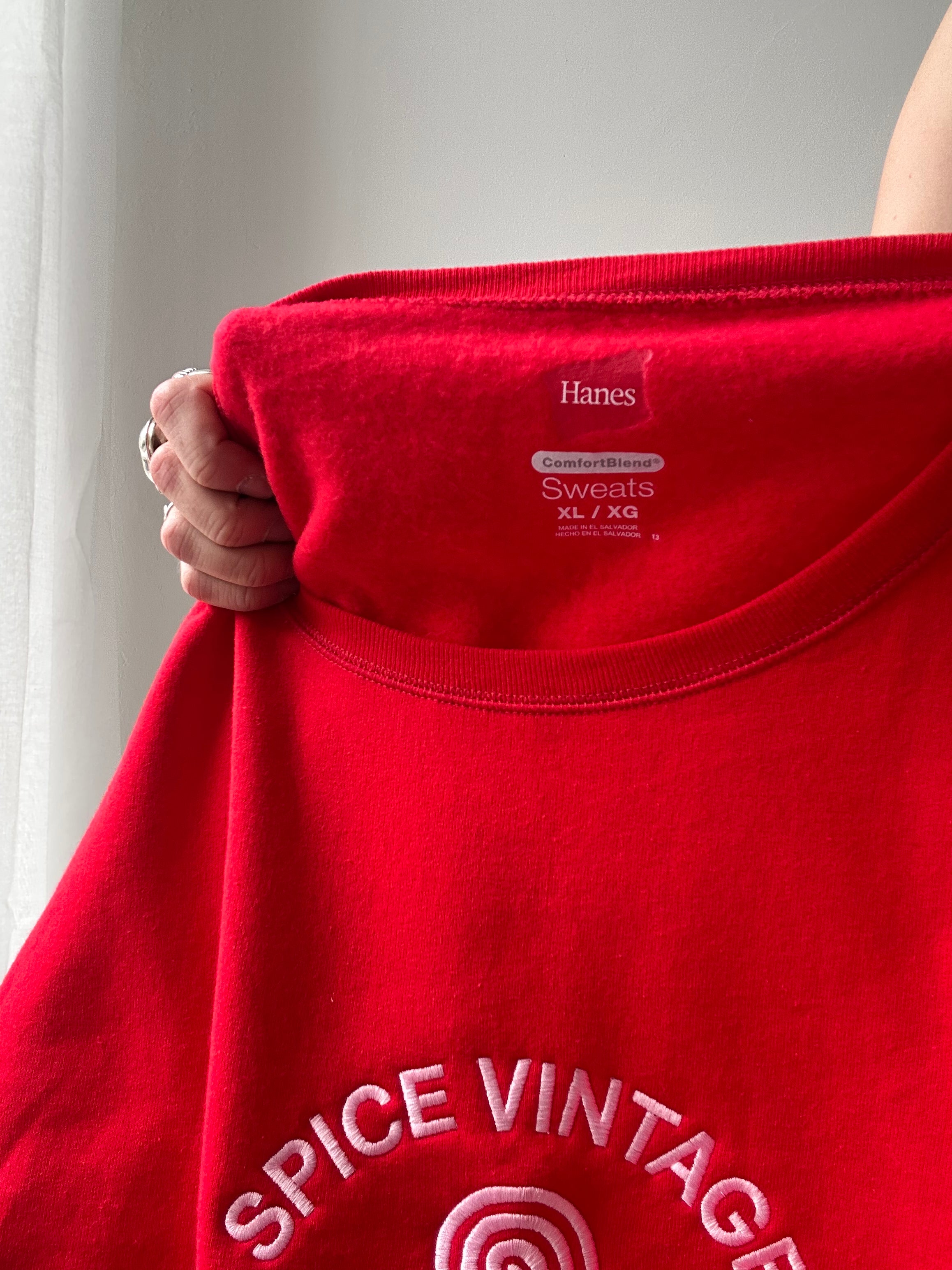 Red Spice Spiral Sweater Size M
