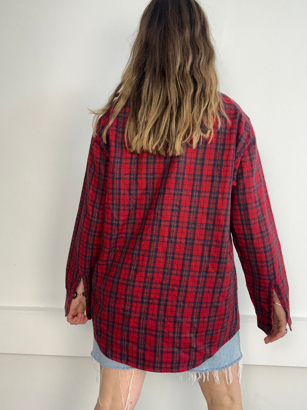 Red Tartan Shirt Size M/L