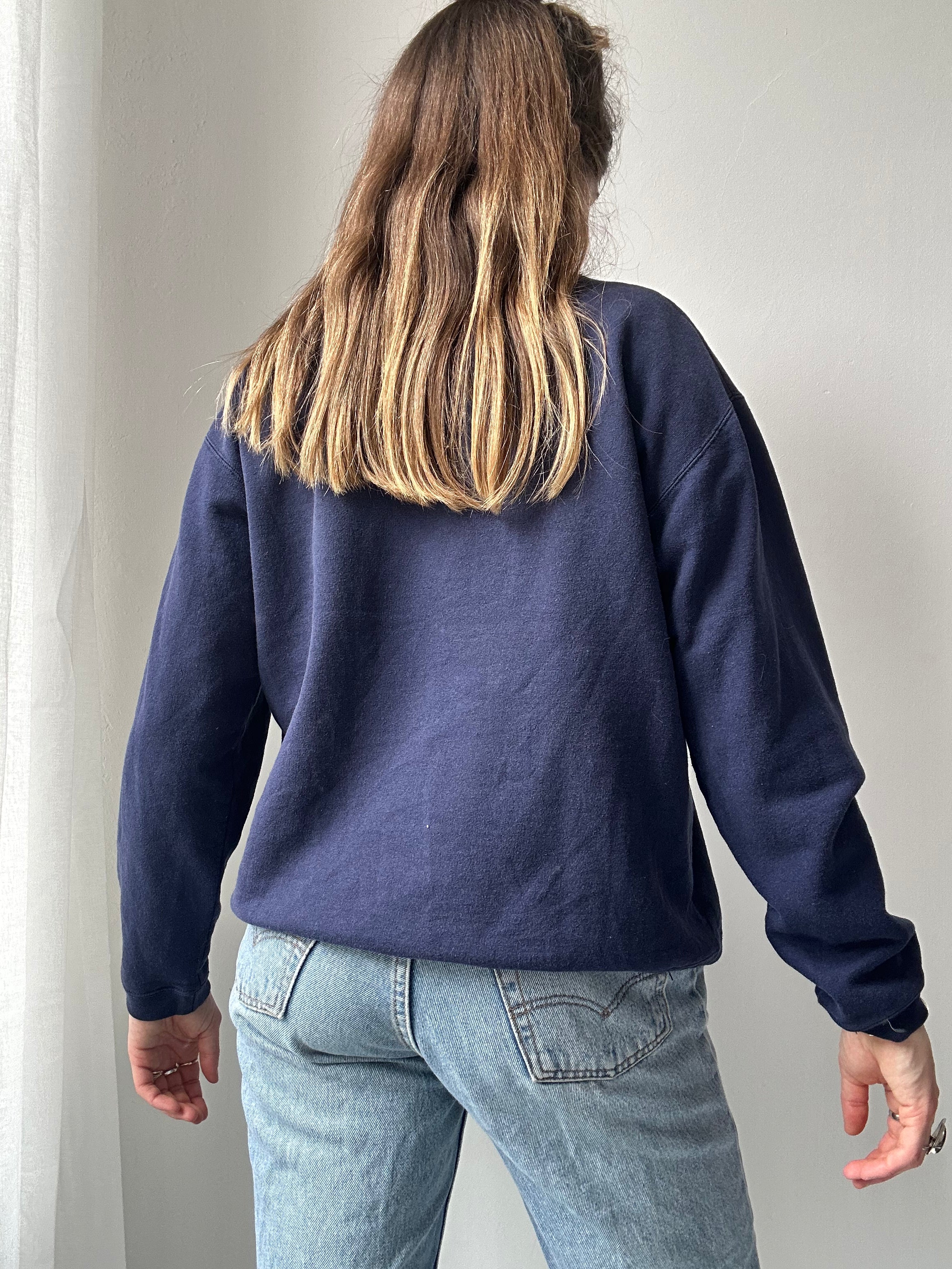 Navy Spice Spiral Sweater Size S
