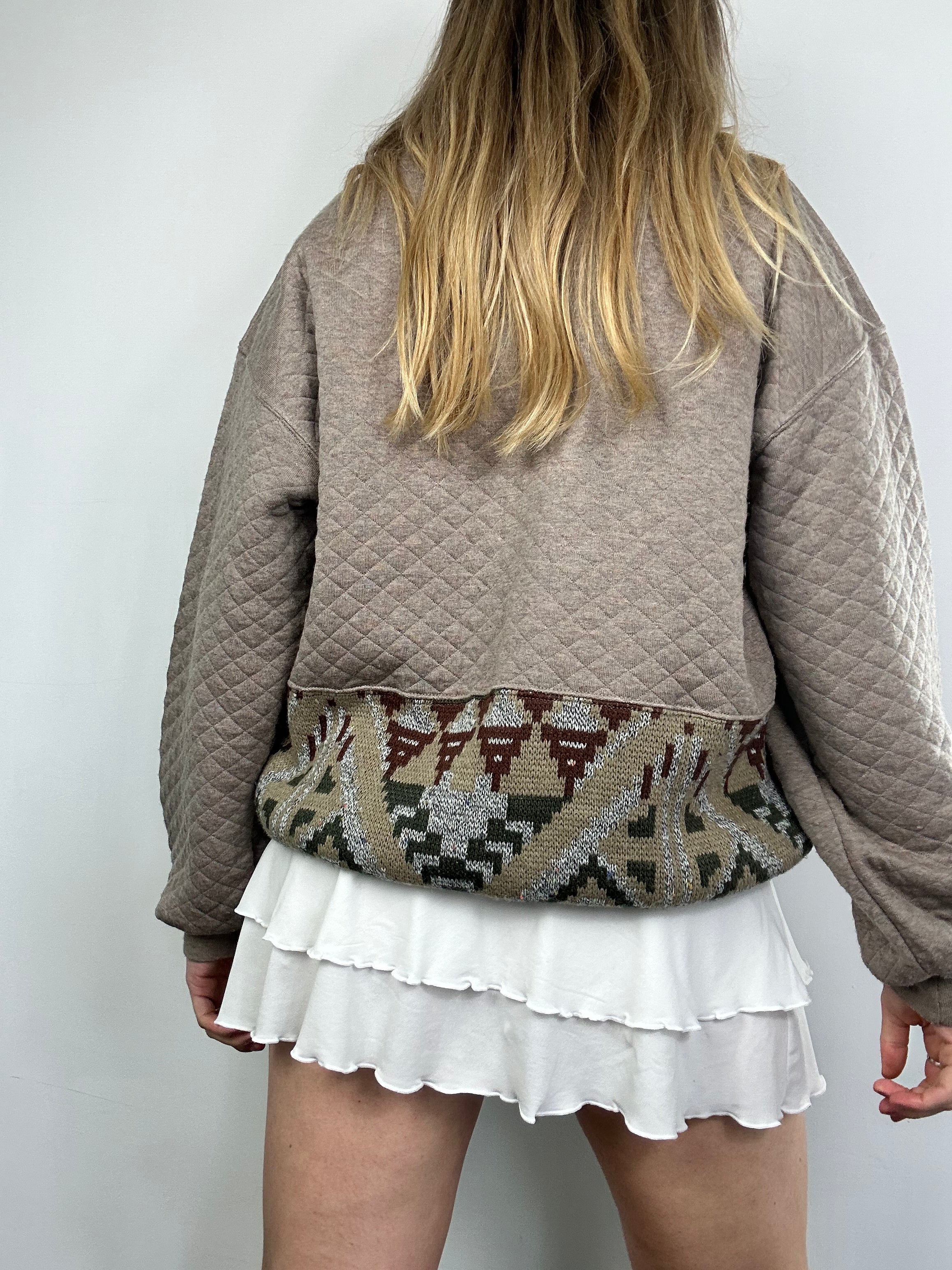 Brown Aztec Cotten Cardi Size M