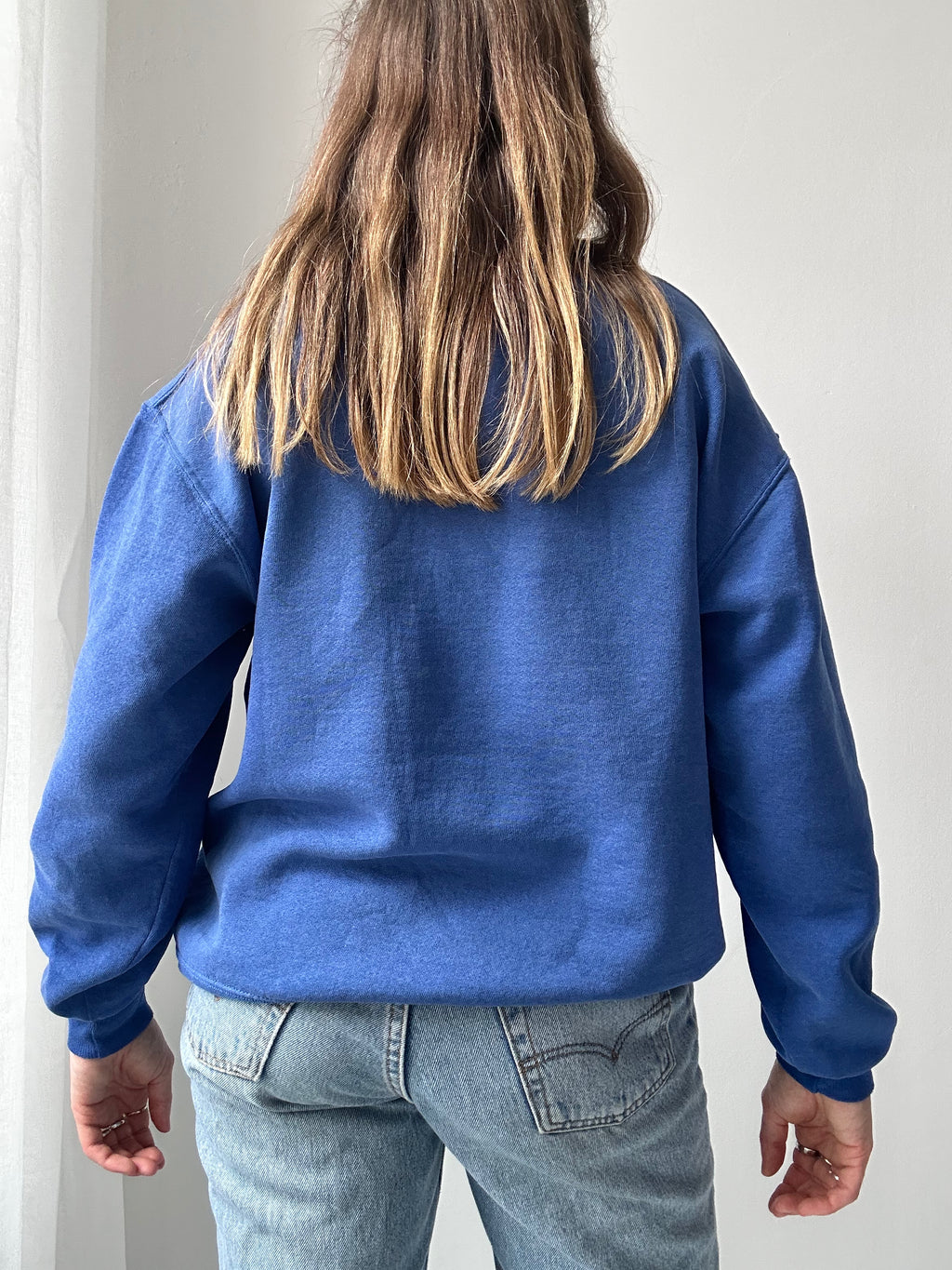 Blue SPice Spiral Sweater Size S/M