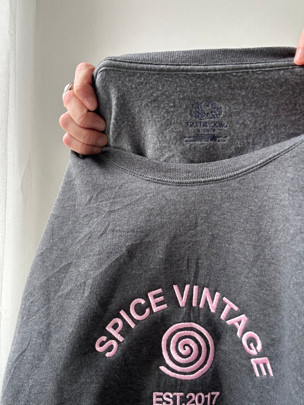 Grey Spice Spiral Sweater Size S