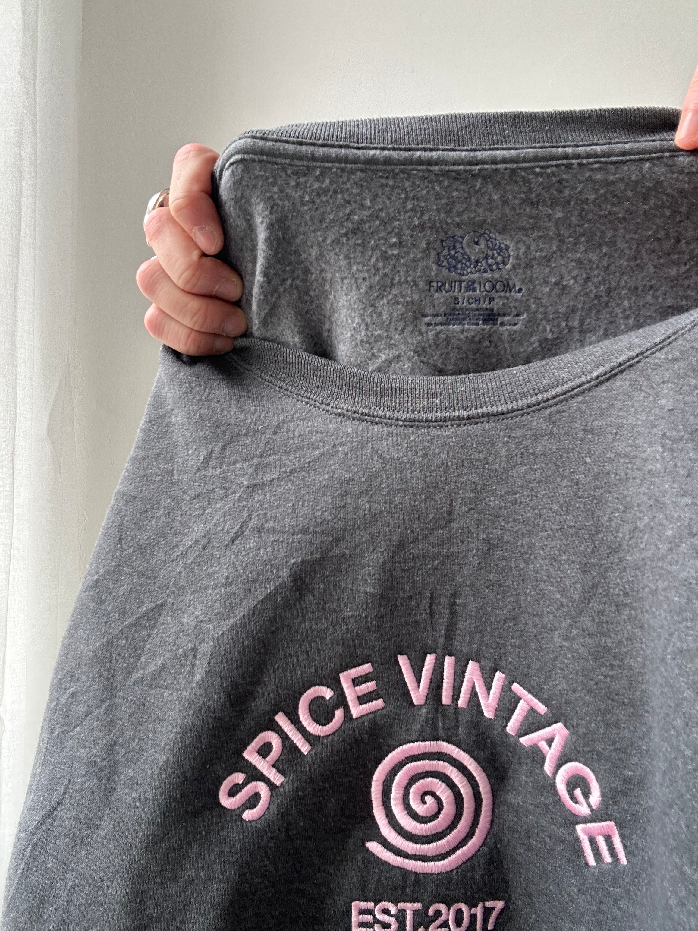 Grey Spice Spiral Sweater Size S