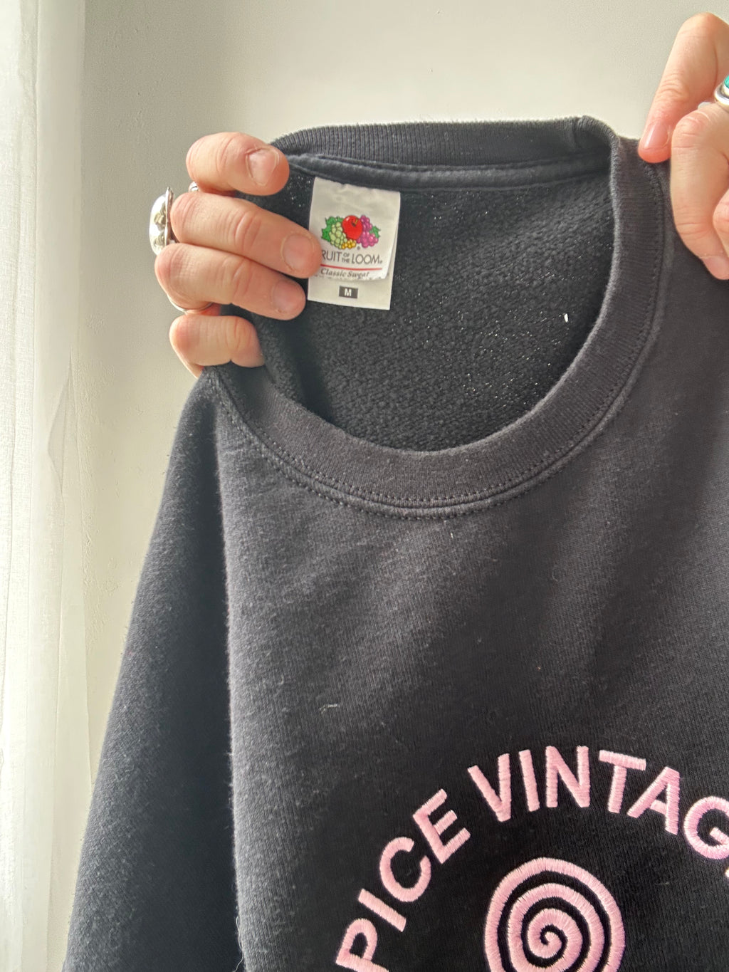 Black Spice Spiral sweater Size S