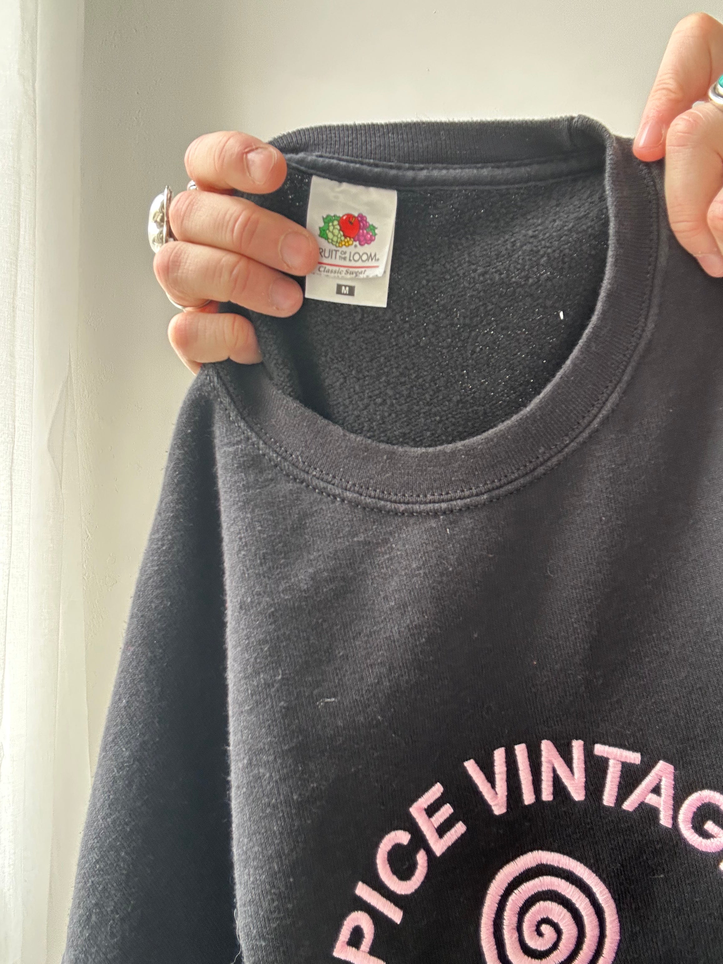 Black Spice Spiral sweater Size S