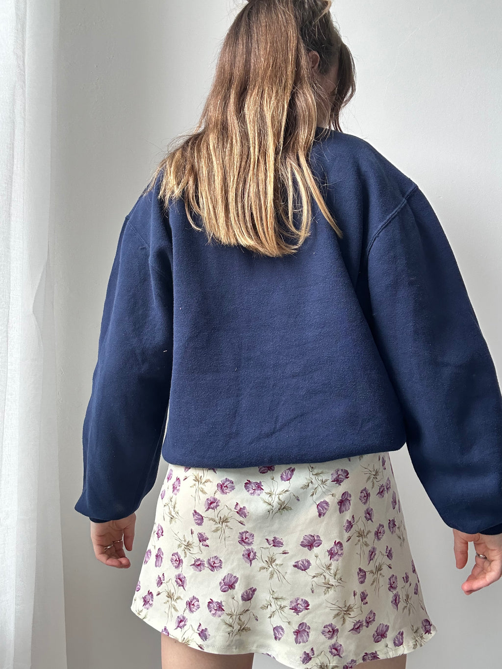 Navy Spice Spiral Sweater Size S/M