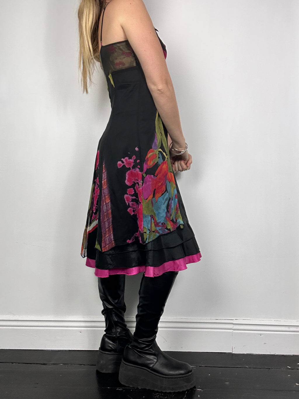 00's Chiffon Midi Dress size 10